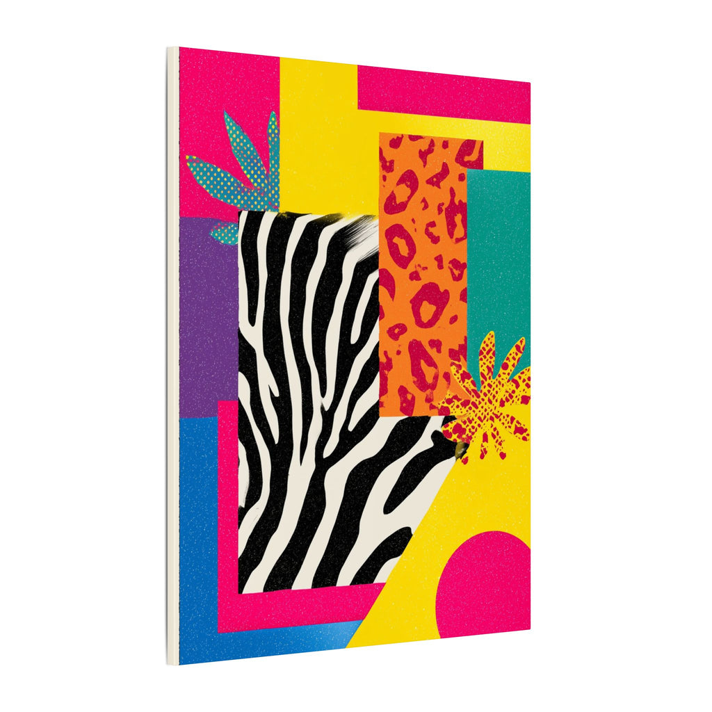 Pop Geometry: Zebra Leopard Fusion, Geometric Color Block, Modern Abstract Design   |   Custom Orders Accepted