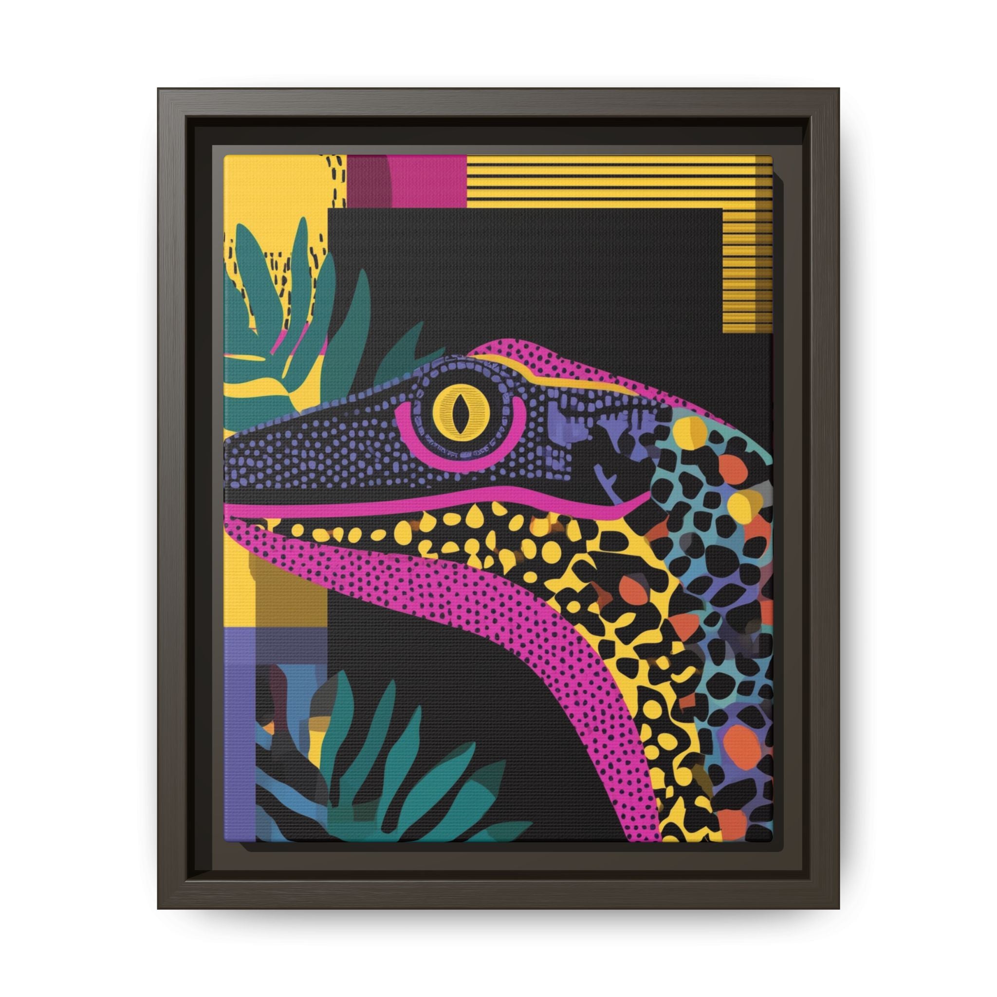 Raptor Kaleidoscope: Pop Art Dinosaur Portrait, Graphic Design Exotic Creature   |  Personalized & Custom Orders Available