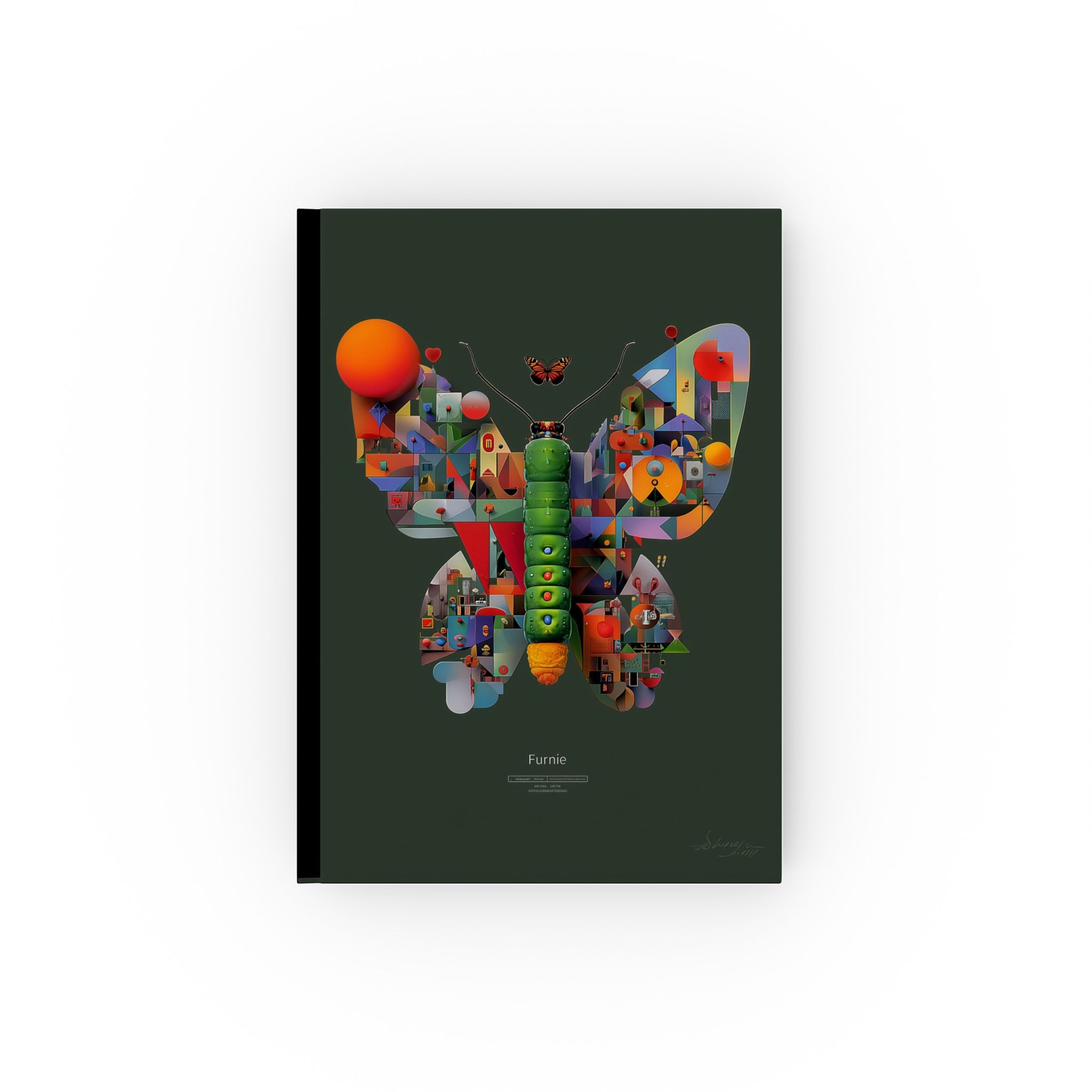 Personalized Metamorphosis Mosaic Journal: Geometric Butterfly , Urban Abstract, Personalized Journal   |    Custom Orders Accepted