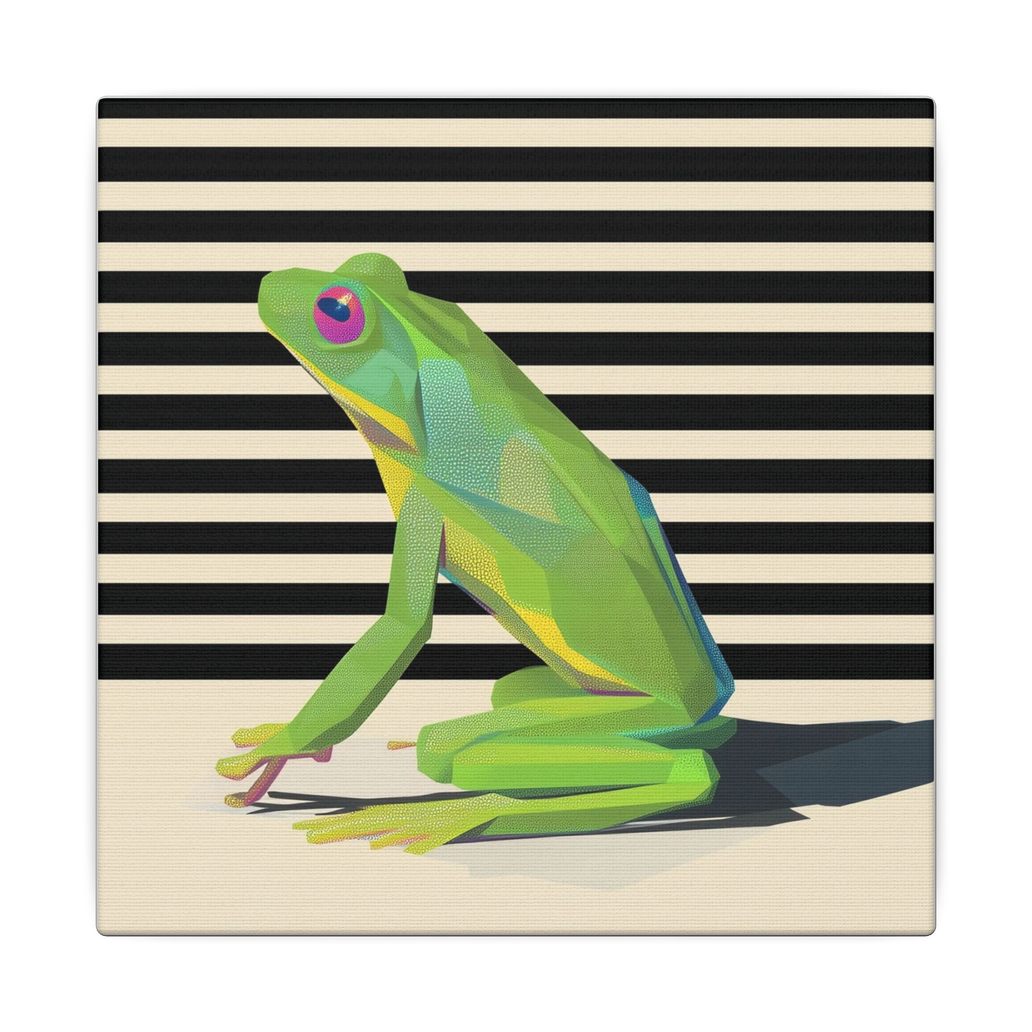 Emerald Amphibian Elegance: Stylized Graphic Design, Modern Frog Illustration   |    Custom Orders Available