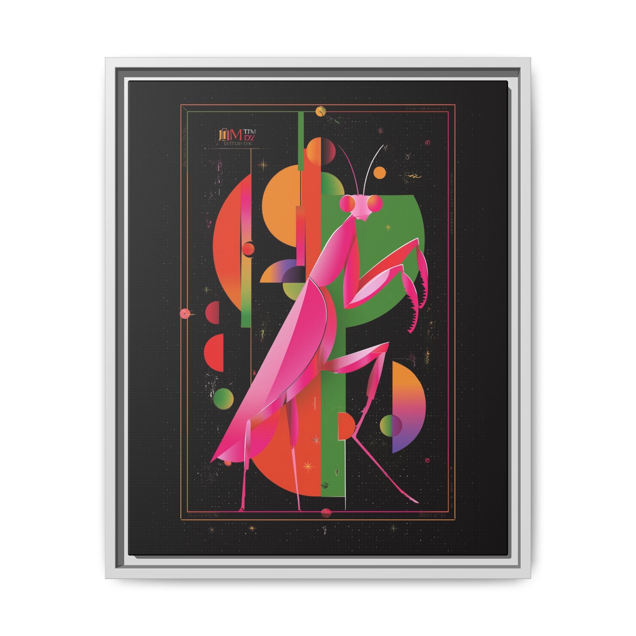 Celestial Mantis: Cubist Geometry, Cosmic Insect Portrait   |    Custom Orders Available
