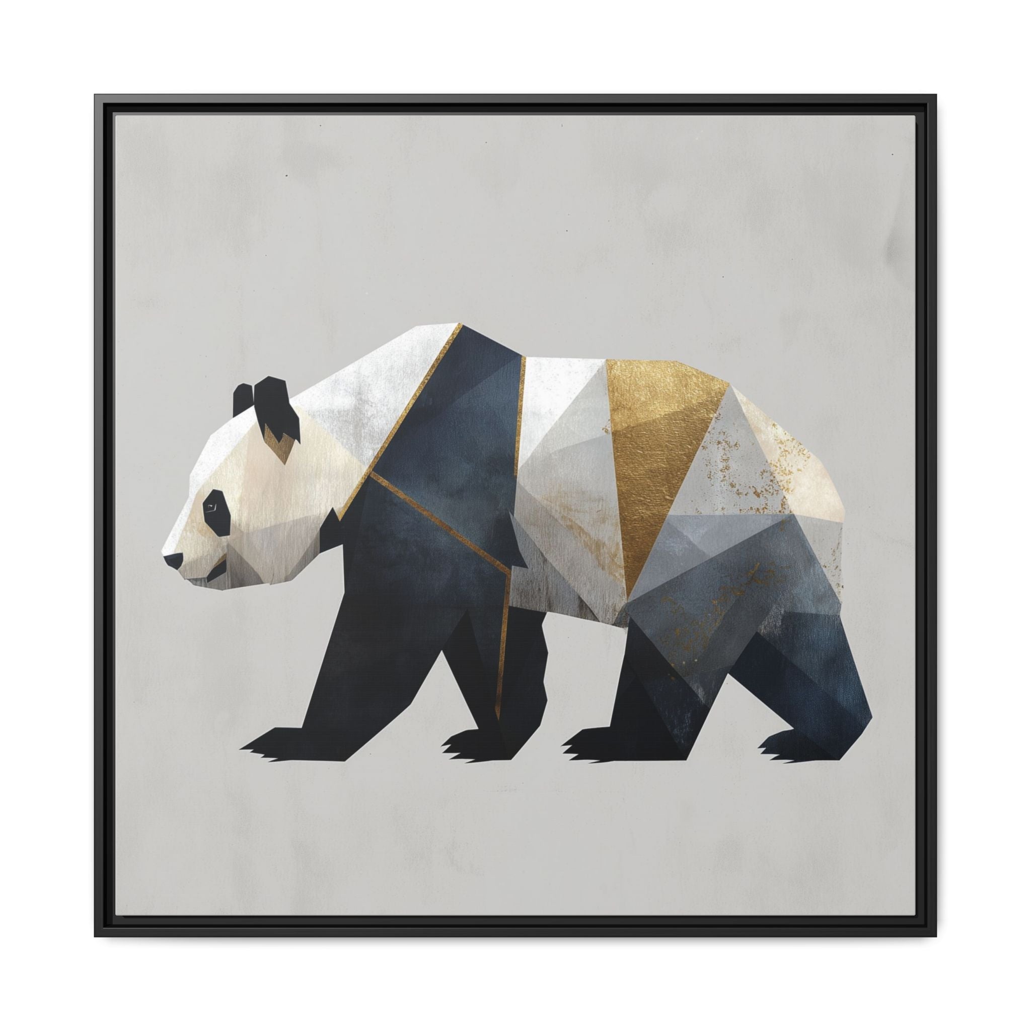 Geometric Panda: Cubist Animal Portrait, Modern Minimalist Art Style   |  Personalized & Custom Orders Available