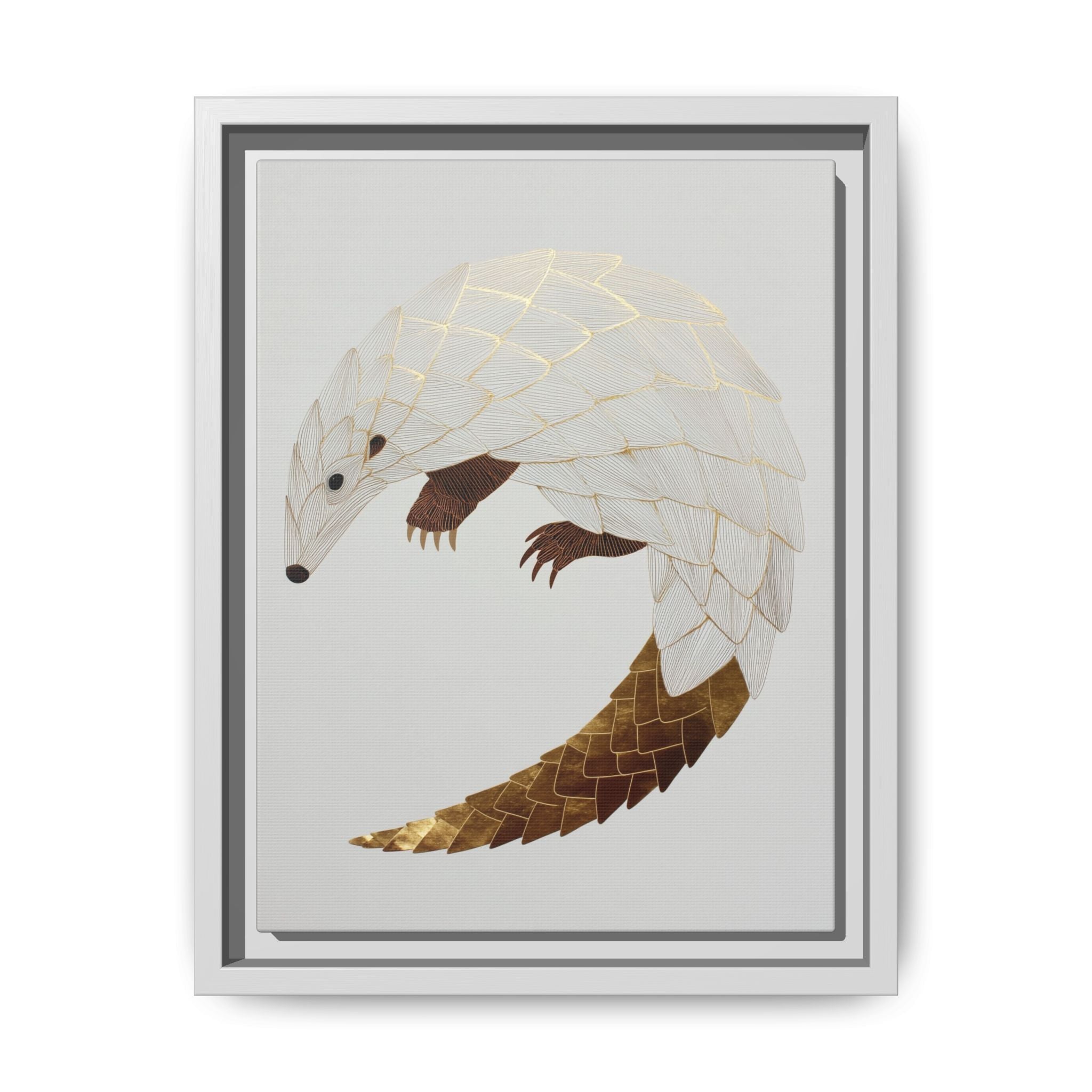 Geometric Hedgehog: Minimalist Wildlife Illustration, Layered Metallic Geometric Art   |    Custom Orders Available