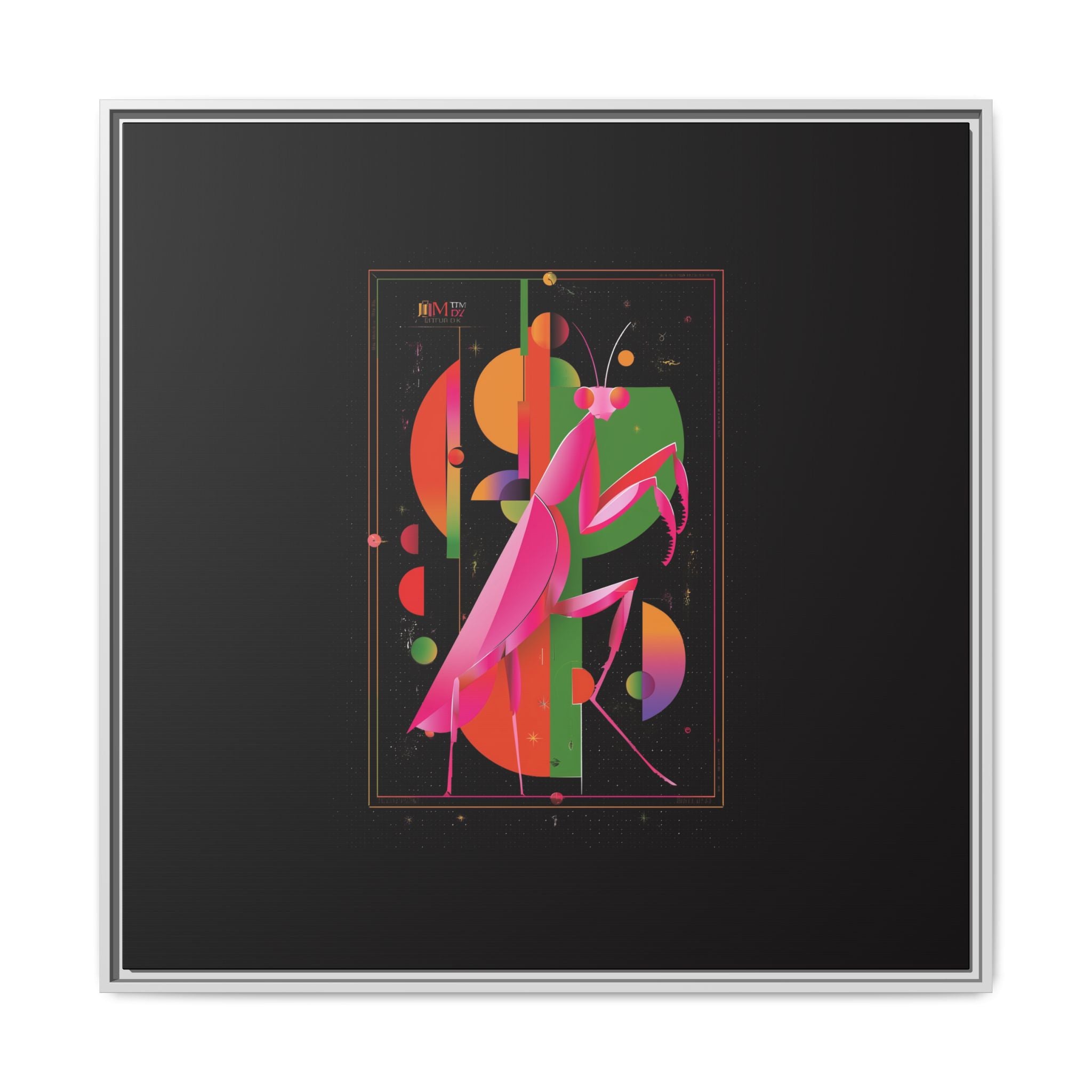 Celestial Mantis: Cubist Geometry, Cosmic Insect Portrait   |    Custom Orders Available