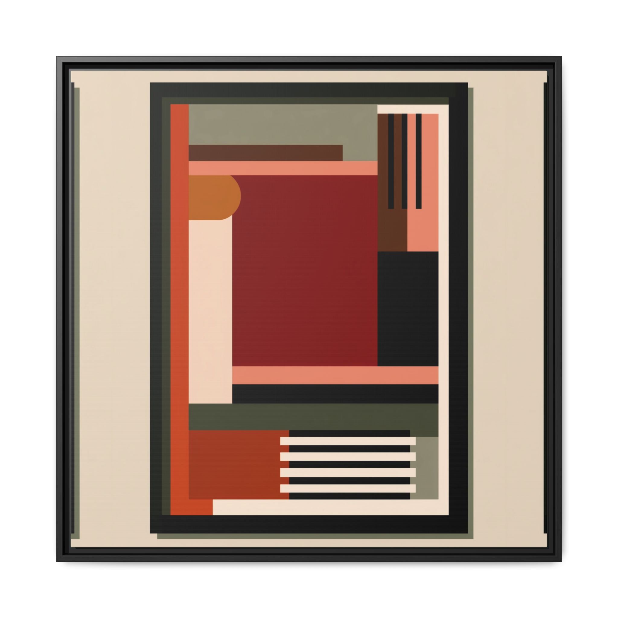 Architectural Geometries: Modern Abstract Composition, Bauhaus-Inspired Design, Geometric Color Blocking   |   Custom Orders Accepted