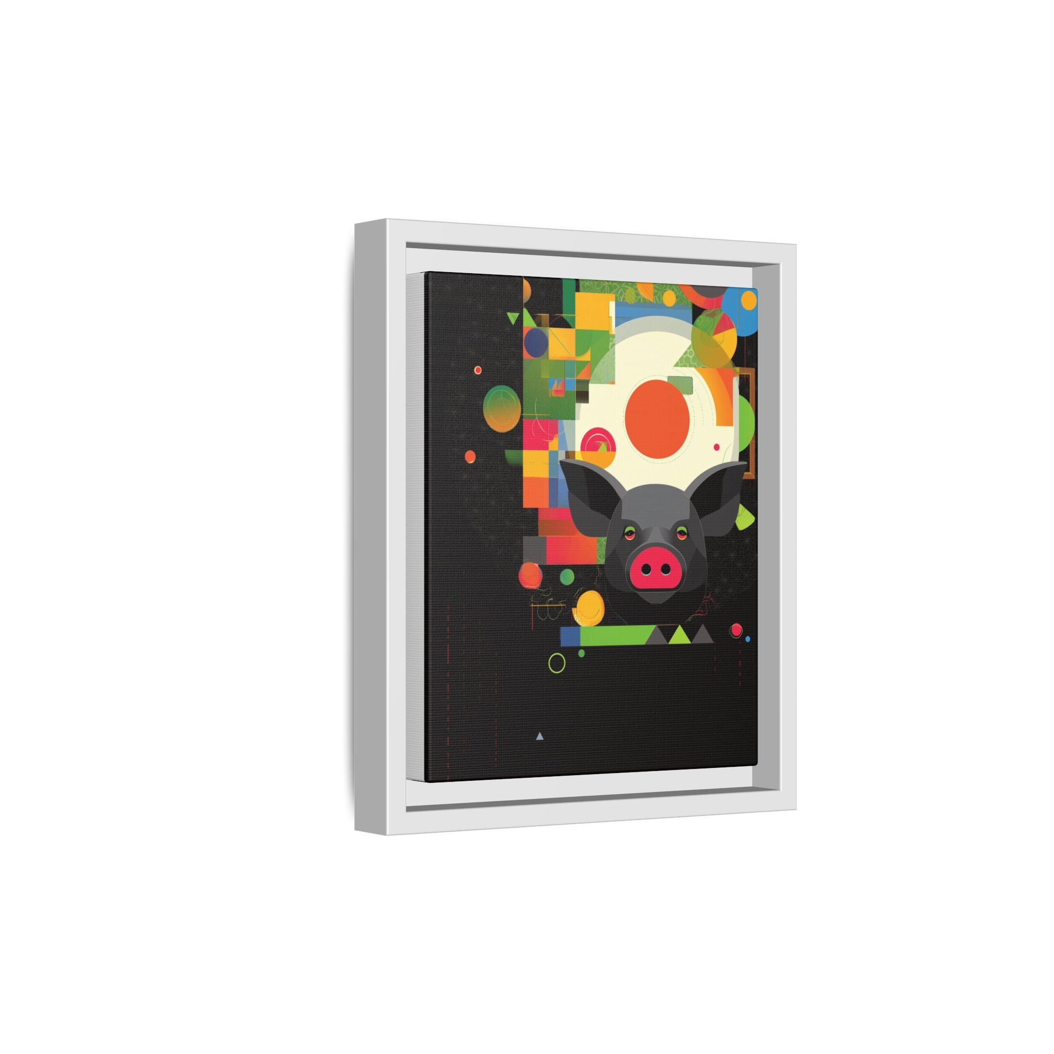 Prismatic Pig: Geometric Abstract Design, Digital Graphic Art Illustration   |    Custom Orders Available