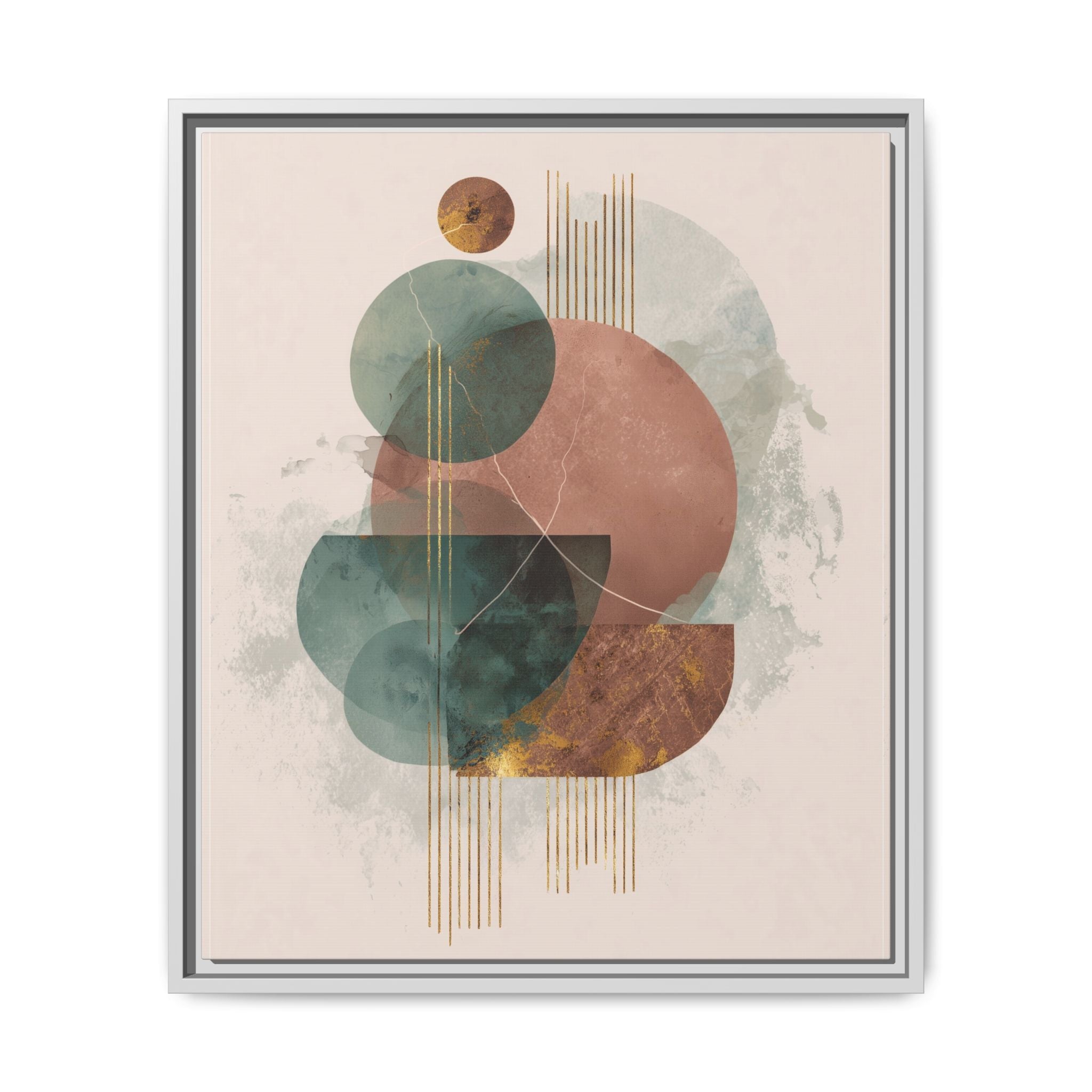 Translucent Geometries: Abstract Circles, Mid-Century Minimalism, Watercolor Layers   |   Custom Orders Accepted