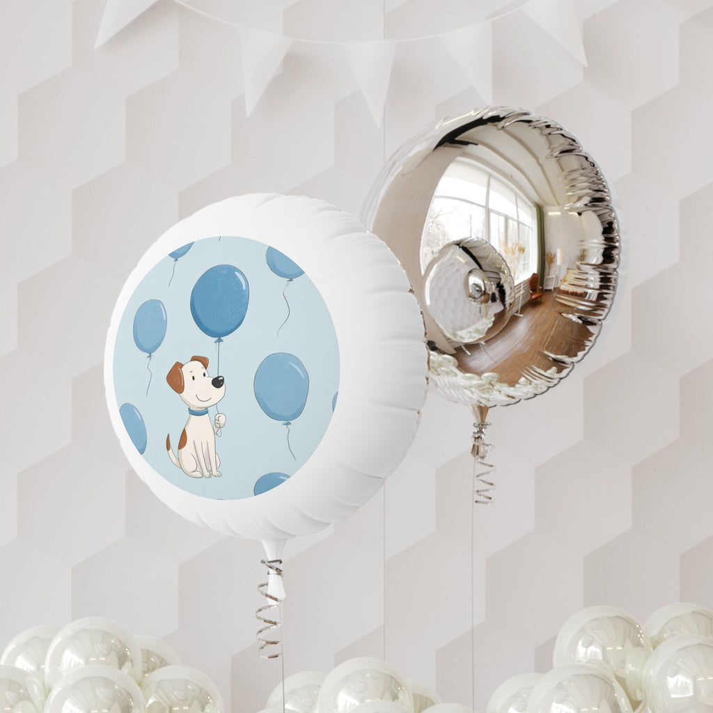 Cute Puppy Blue Balloon Mylar Helium Balloon – Dog Baby Shower & Birthday Decor
