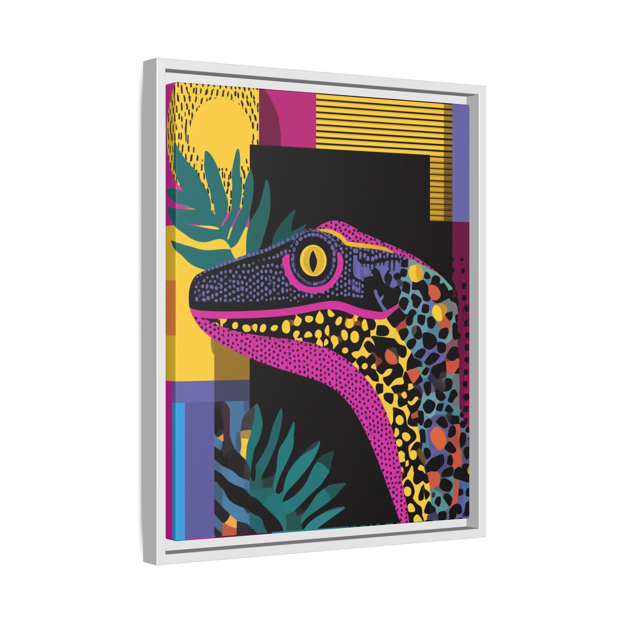 Raptor Kaleidoscope: Pop Art Dinosaur Portrait, Graphic Design Exotic Creature   |  Personalized & Custom Orders Available