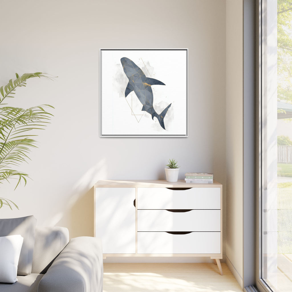 Aquatic Geometry: Shark Polygon Abstraction, Oceanic Digital Art   |  Personalized & Custom Orders Available