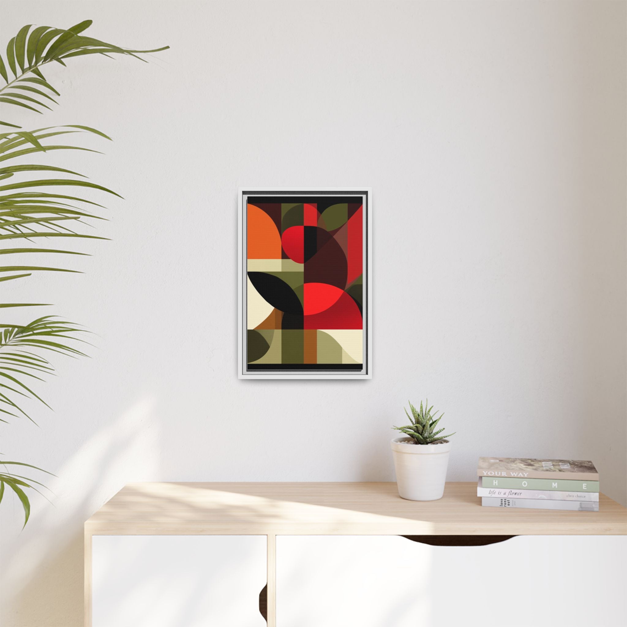 Geometric Fusion: Modern Abstract Composition, Cubist Color Blocks, Architectural Form Harmony   |   Custom Orders Accepted