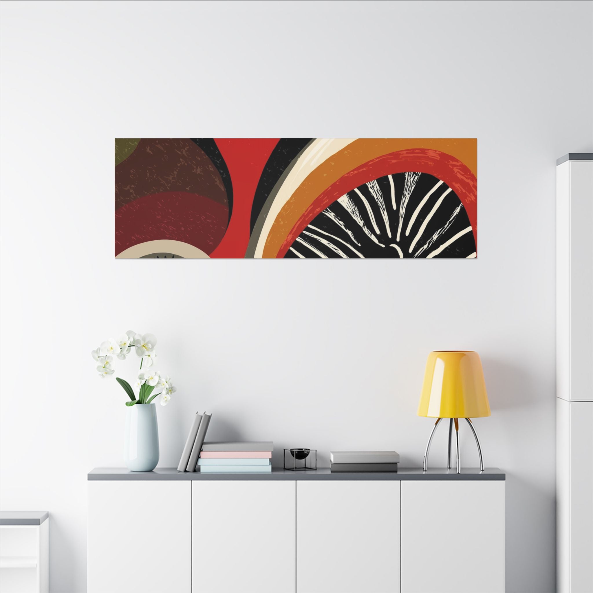 Harmonic Convergence: Organic Geometry, Mid-Century Modern Abstract, Earthy Palette Composition   |   Custom Orders Accepted