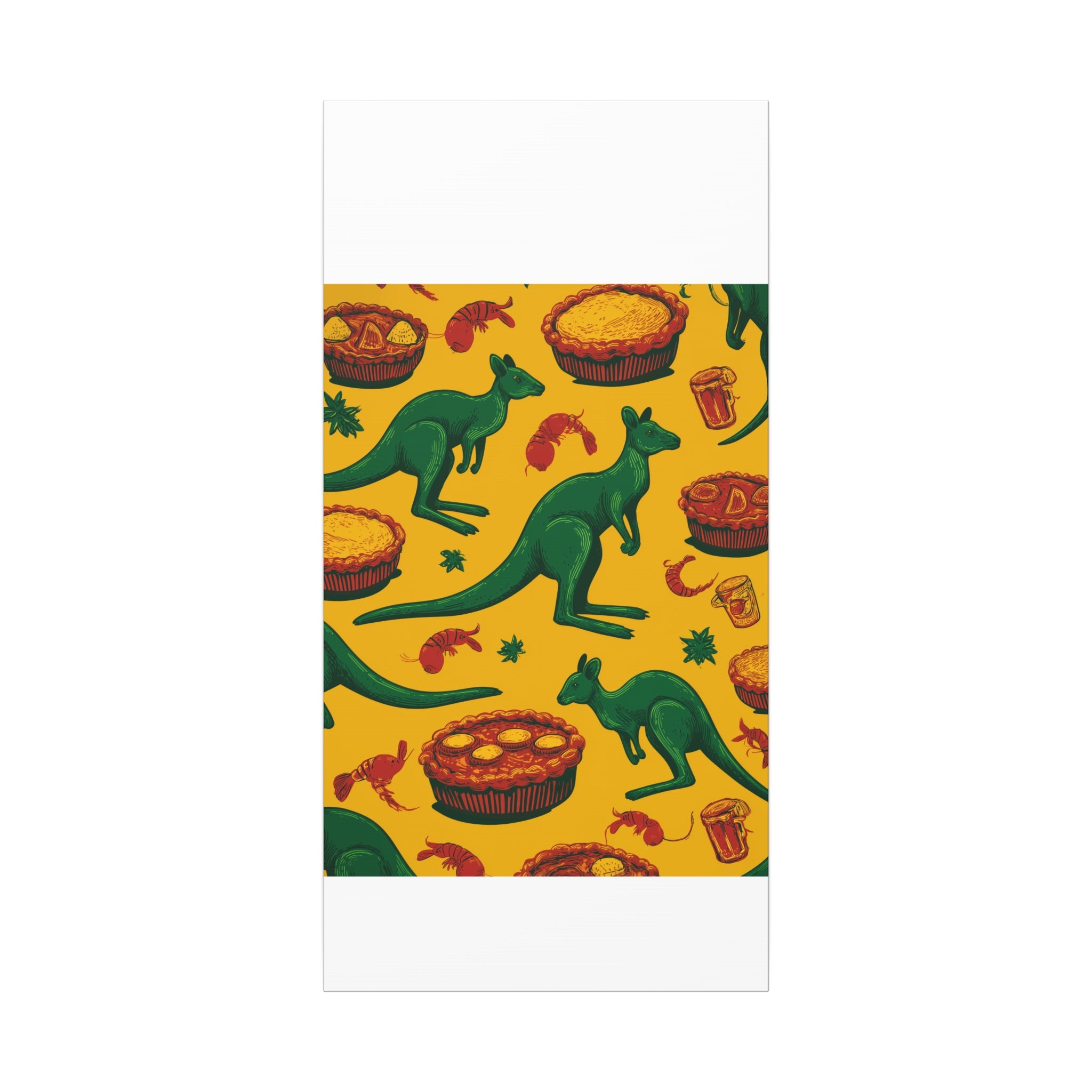 Kangaroo Canvas Wall Art, Vibrant Animal Decor, Unique Gift for Nature Lovers, Fun Kitchen Wall Hanging, Australian Themed Art