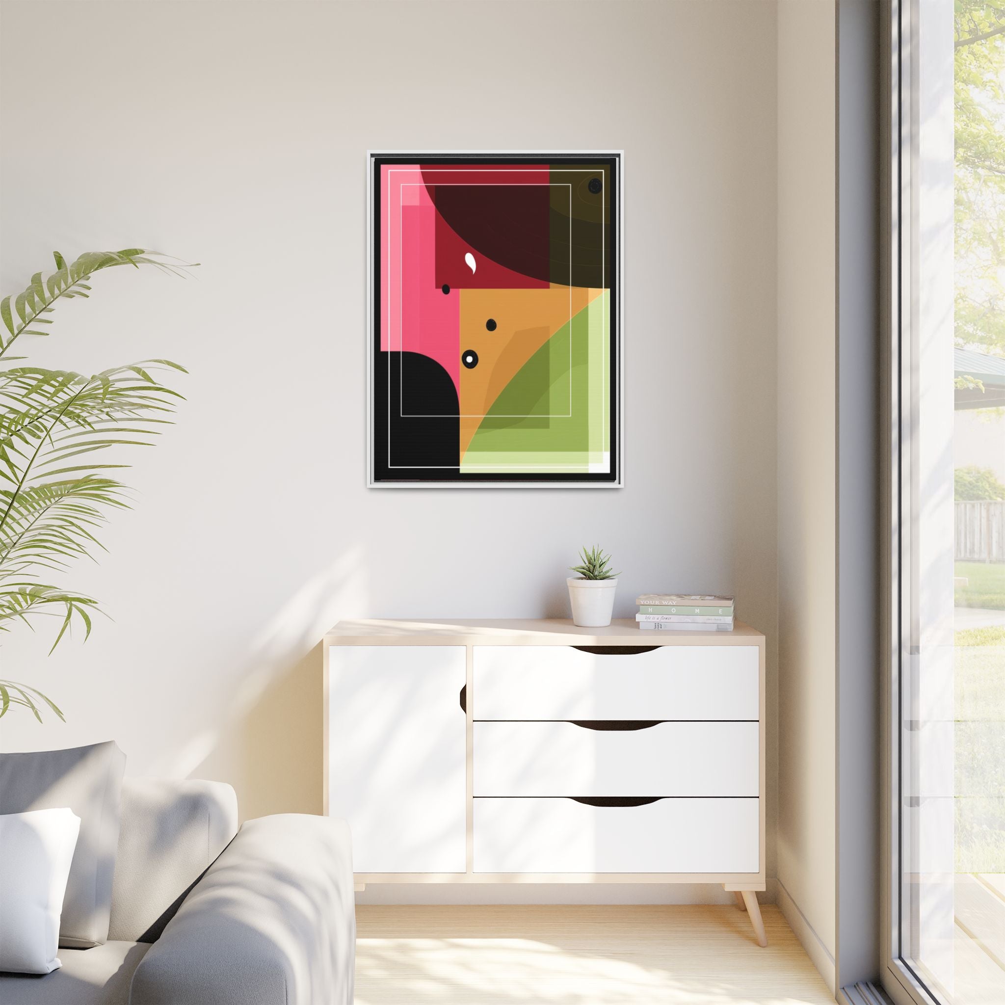 Geometric Convergence: Abstract Modernist Composition, Constructivist Color Blocking, Layered Geometric Design   |   Custom Orders Accepted