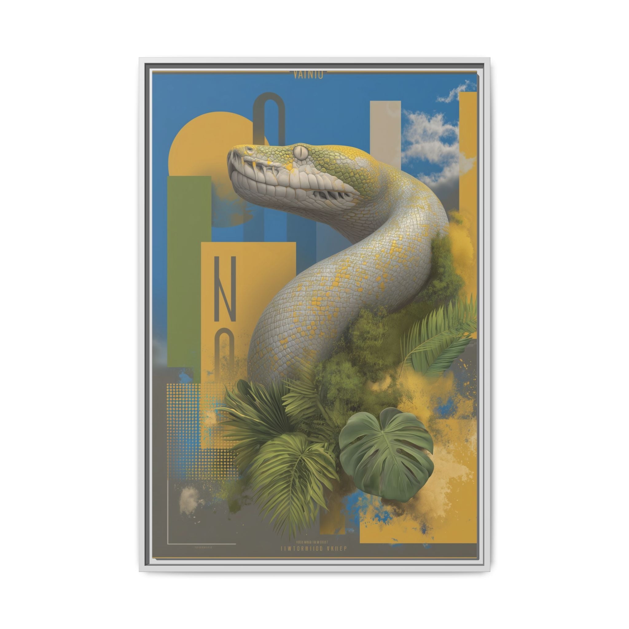 Serpent's Geometry: Tropical Realism, Digital Wildlife Composition   |    Custom Orders Available