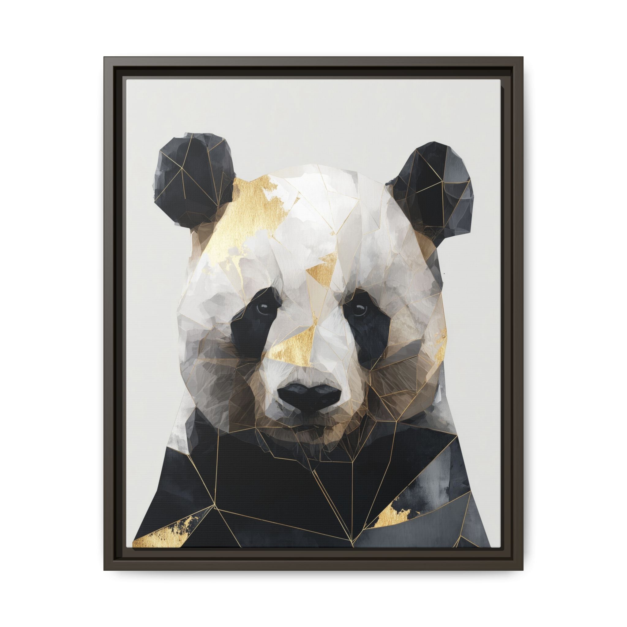 Fractal Panda: Geometric Digital Art, Low Poly Wildlife Portrait   |  Personalized & Custom Orders Available