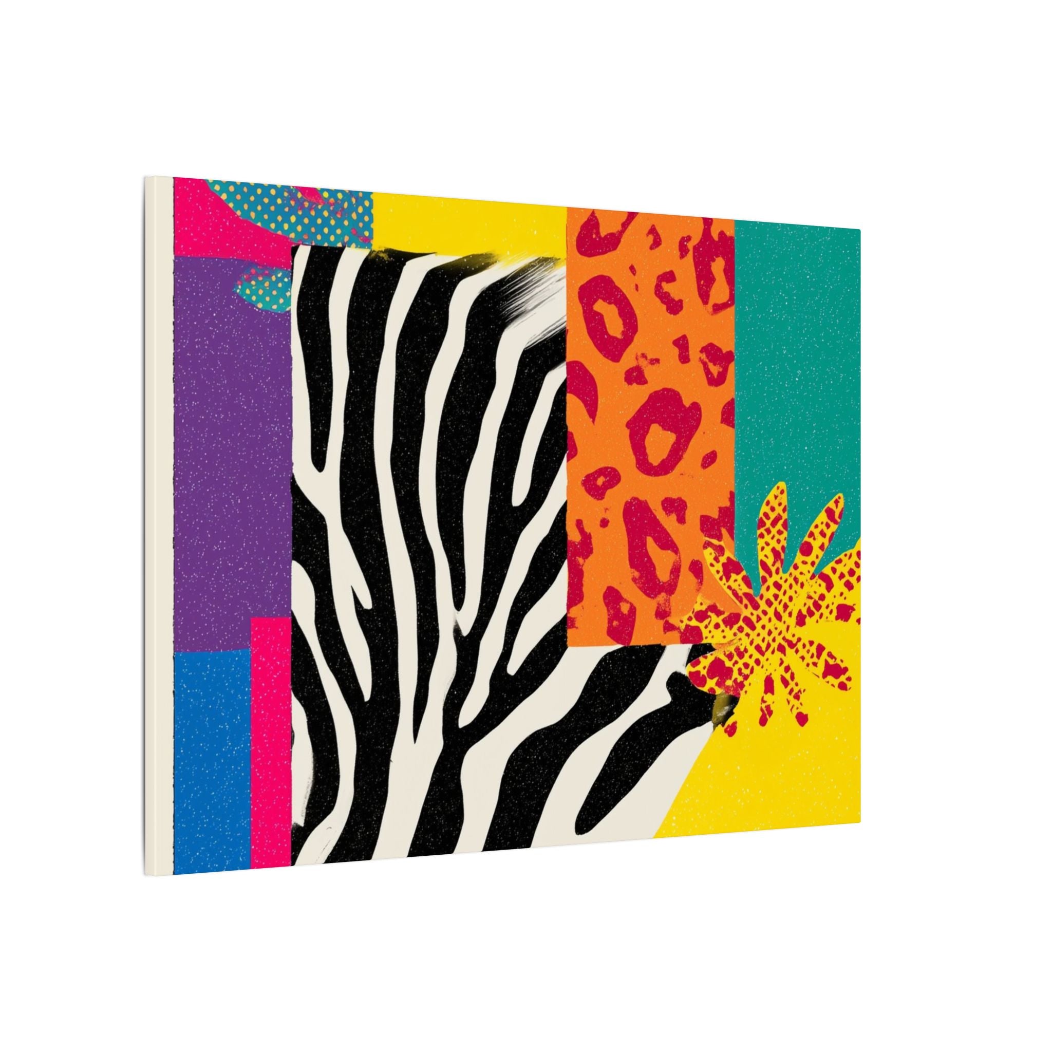Pop Geometry: Zebra Leopard Fusion, Geometric Color Block, Modern Abstract Design   |   Custom Orders Accepted