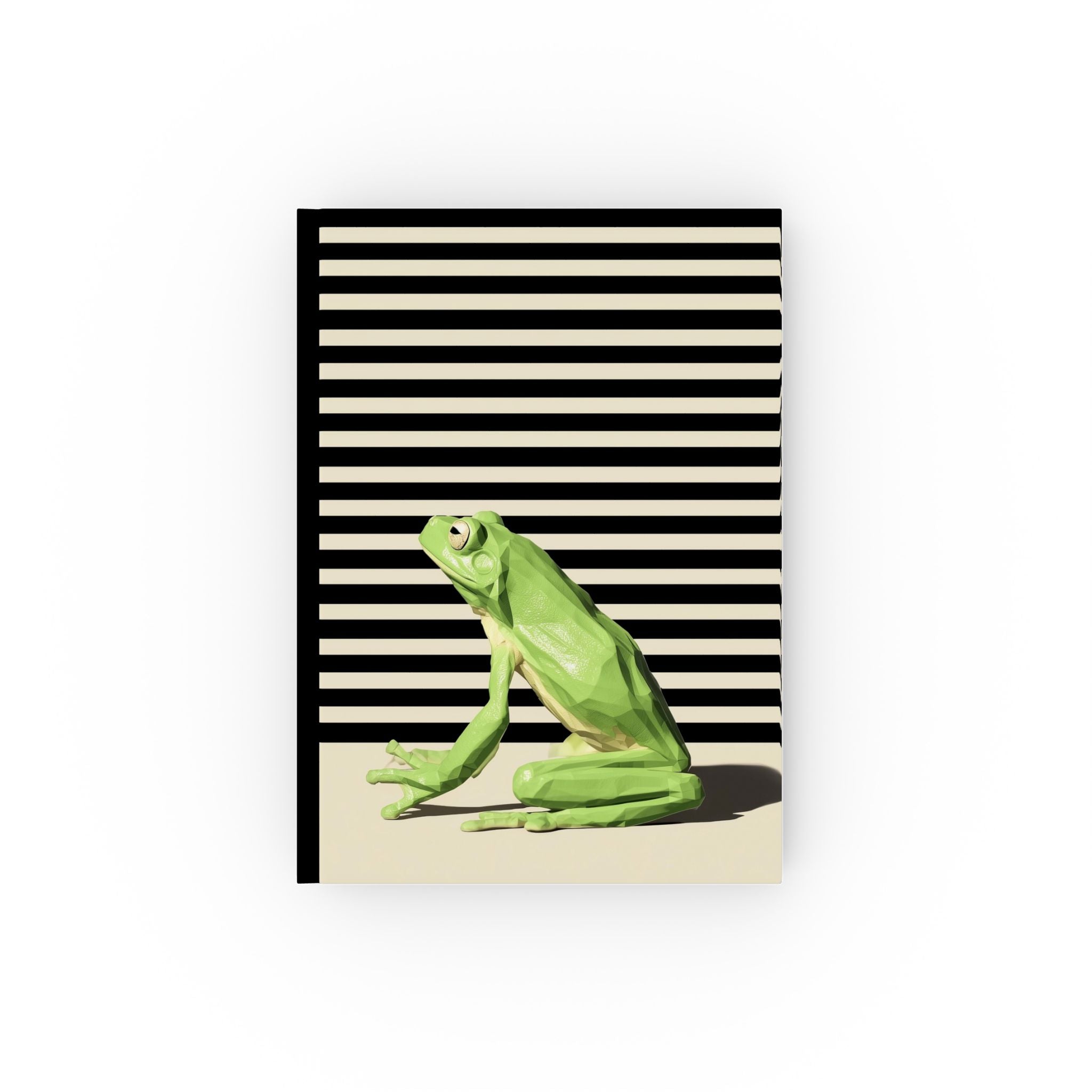 Personalized Geometric Frog Journal : Low-Poly Nature Study, Minimalist Wildlife Design Personalized Journal   |    Custom Orders Accepted
