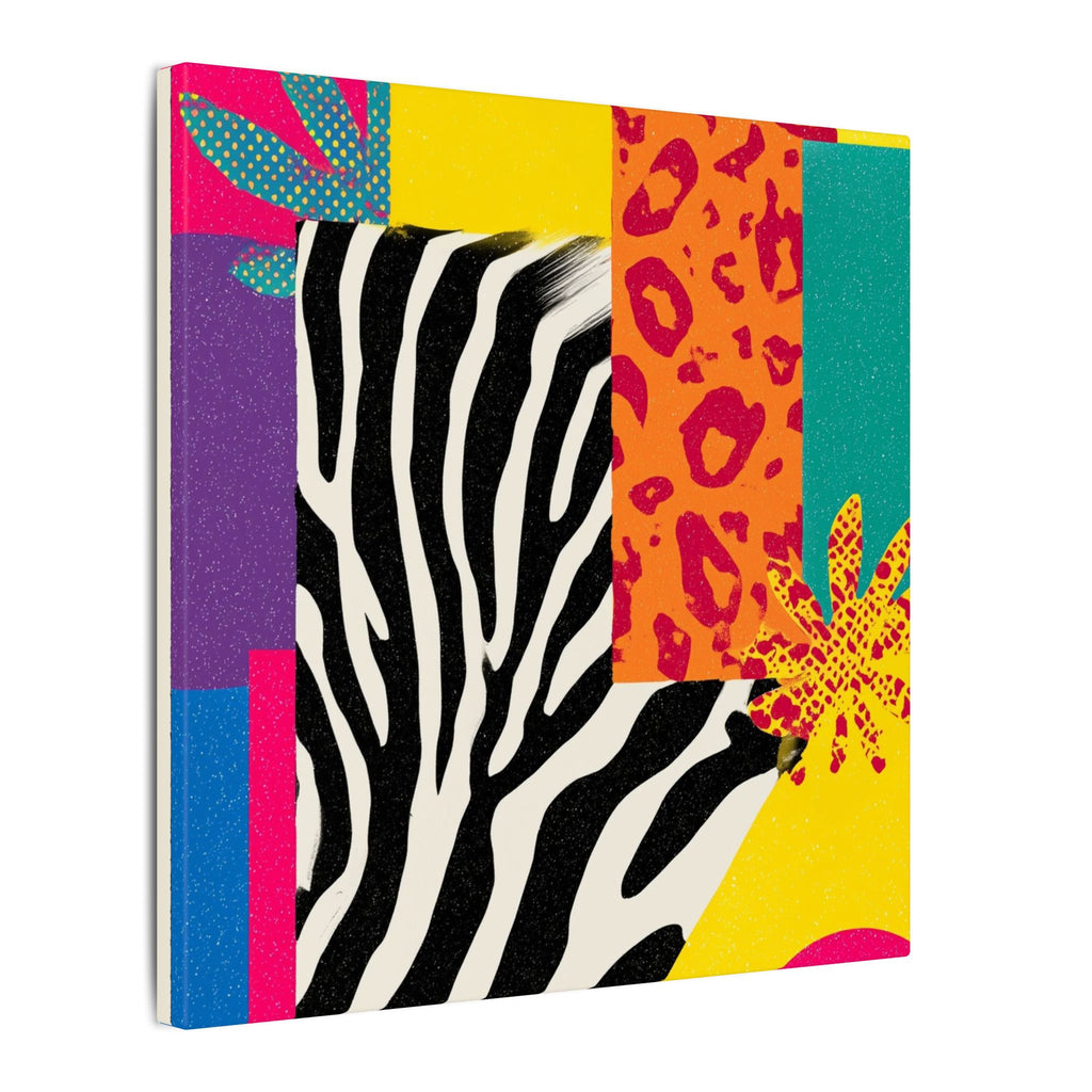Pop Geometry: Zebra Leopard Fusion, Geometric Color Block, Modern Abstract Design   |   Custom Orders Accepted