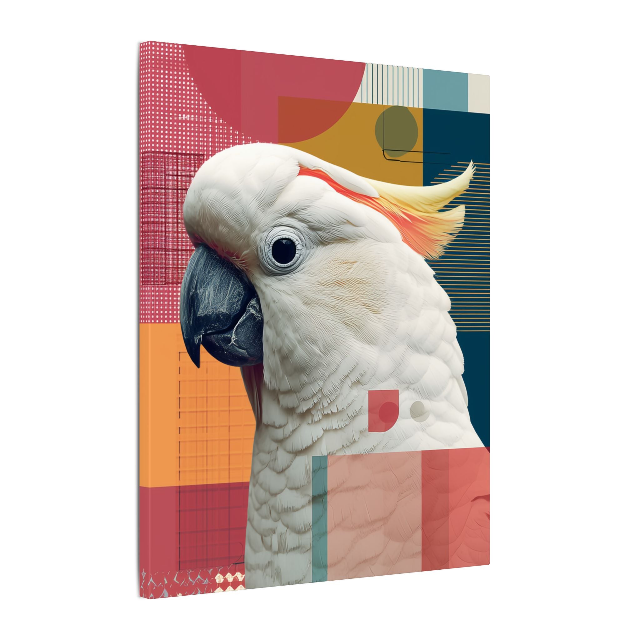 Crest of Elegance: Geometric Wildlife Portrait, Contemporary Avian Art   |    Custom Orders Available