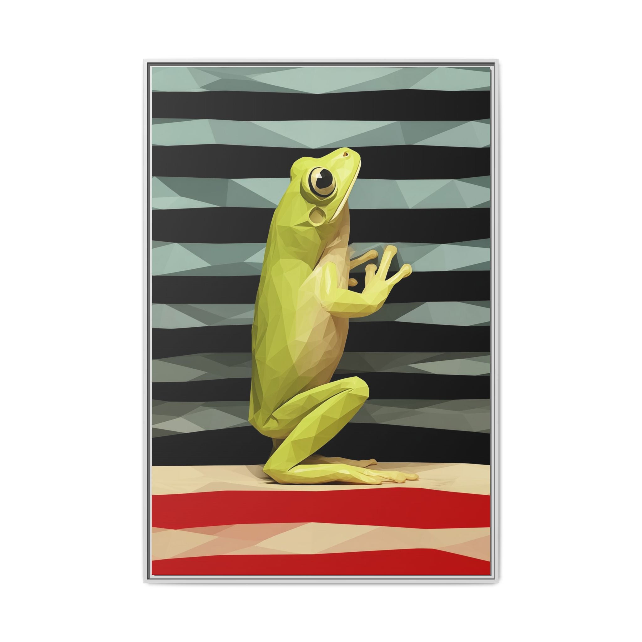 Geometric Frog Ascendant: Low-Poly Digital Amphibian, Architectural Nature Art   |    Custom Orders Available