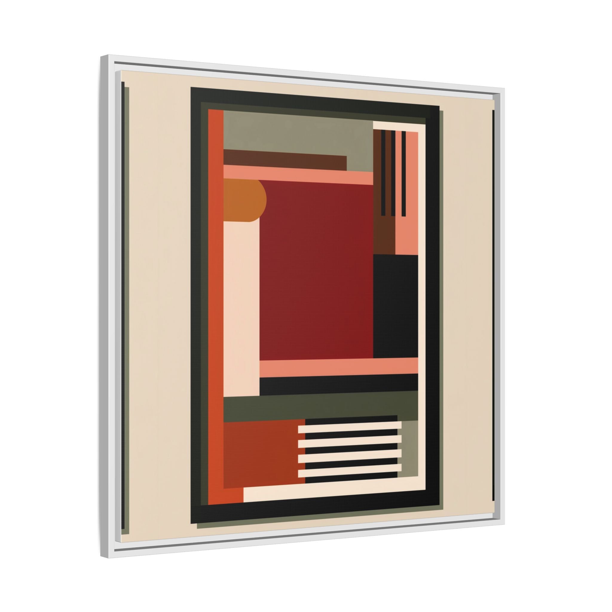 Architectural Geometries: Modern Abstract Composition, Bauhaus-Inspired Design, Geometric Color Blocking   |   Custom Orders Accepted