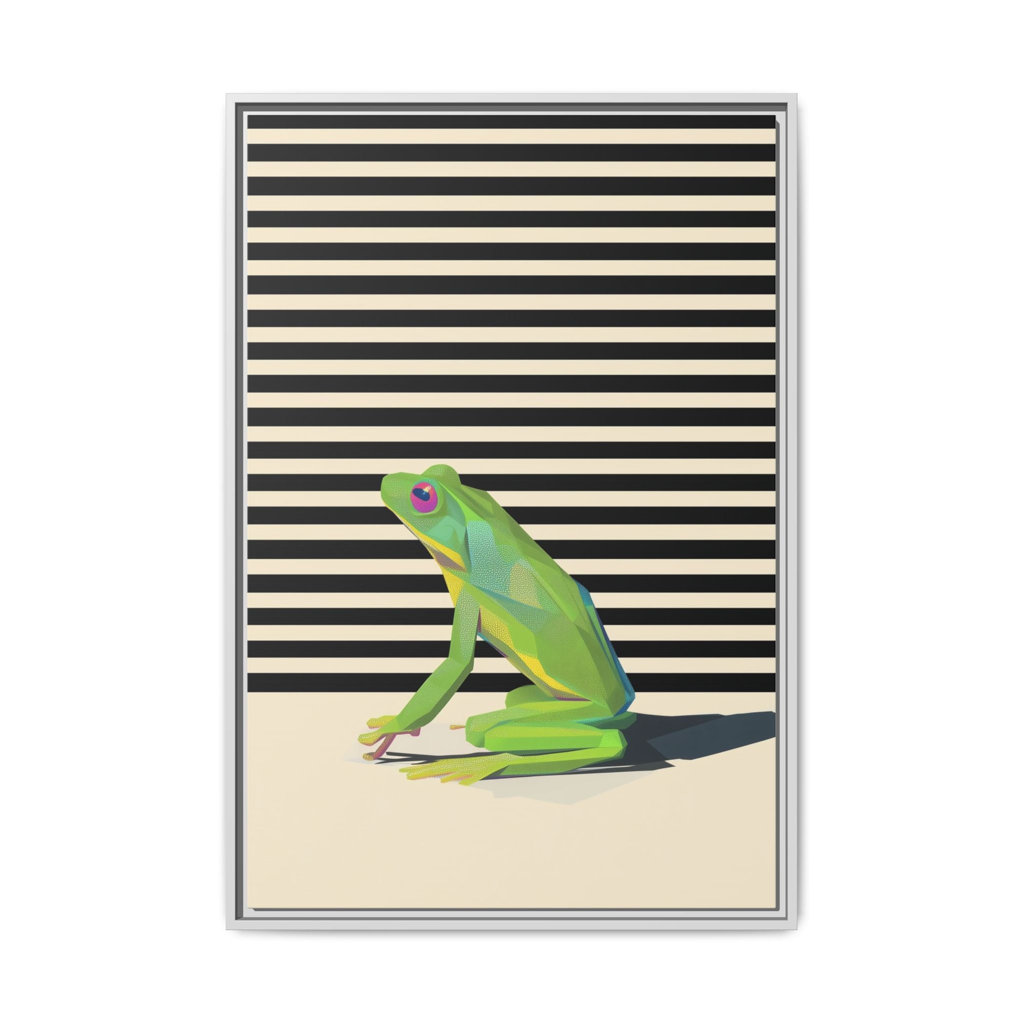 Geometric Frog Persona: Modern Wildlife Illustration, Vibrant Graphic Design   |  Personalized & Custom Orders Available