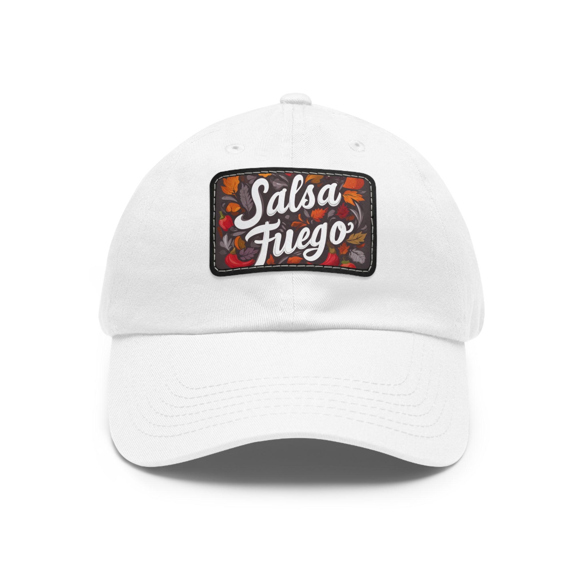 Salsa Fuego Floral Dad Hat with Leather Patch (Rectangle)
