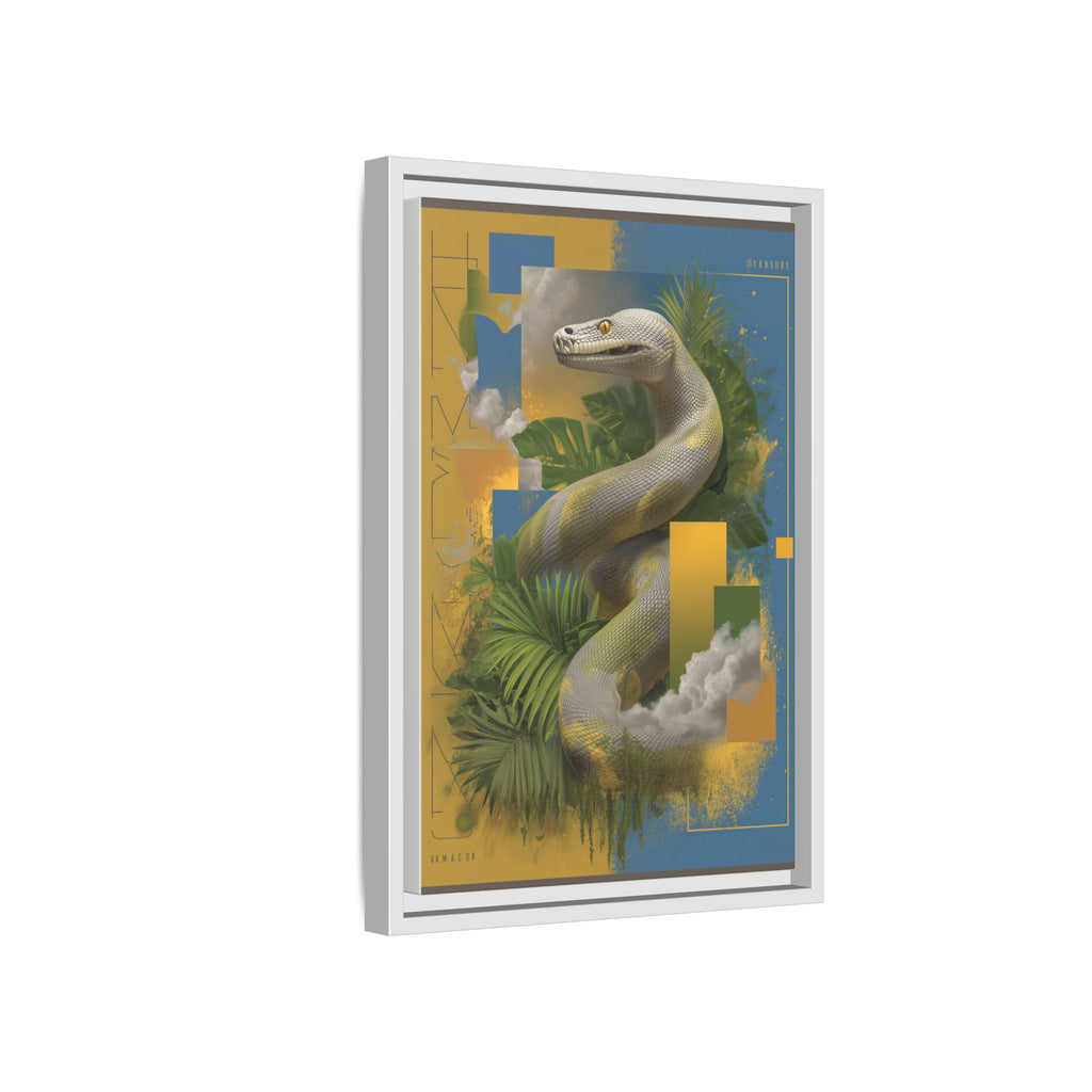 Serpent of Surreal Geometries: Tropical Hyperrealism, Digital Snake Illustration   |    Custom Orders Available