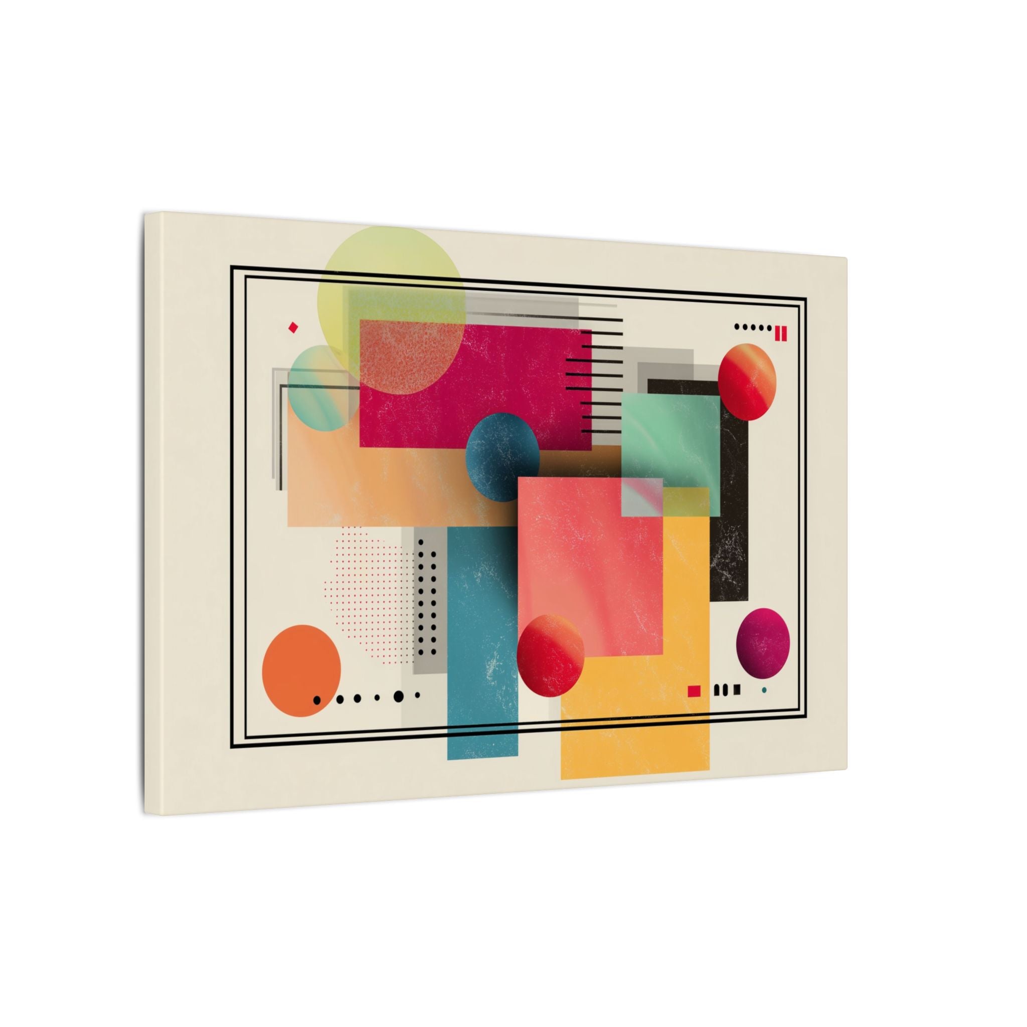 Geometric Dynamism: Bauhaus Abstraction, Translucent Shapes, Modernist Composition   |   Custom Orders Accepted