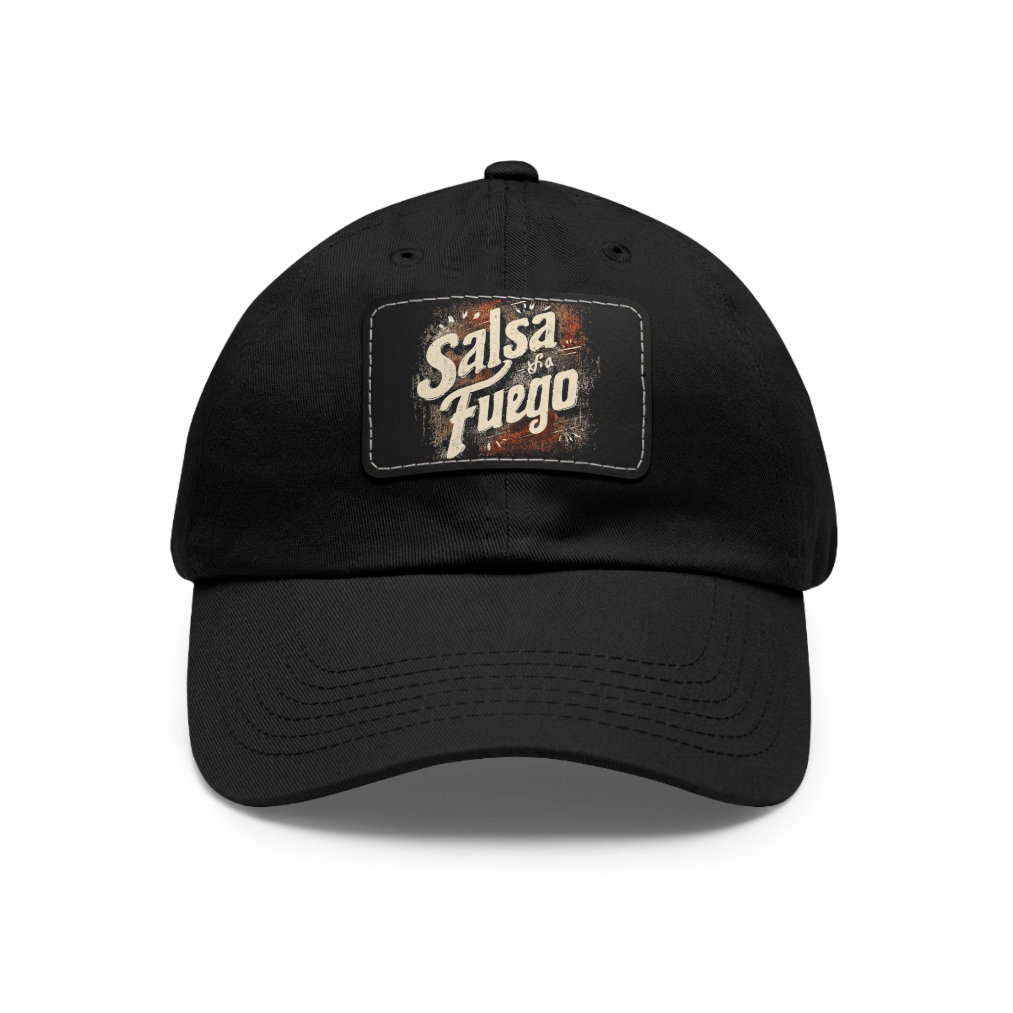 Salsa Fuego Dad Hat with Leather Patch (Rectangle)