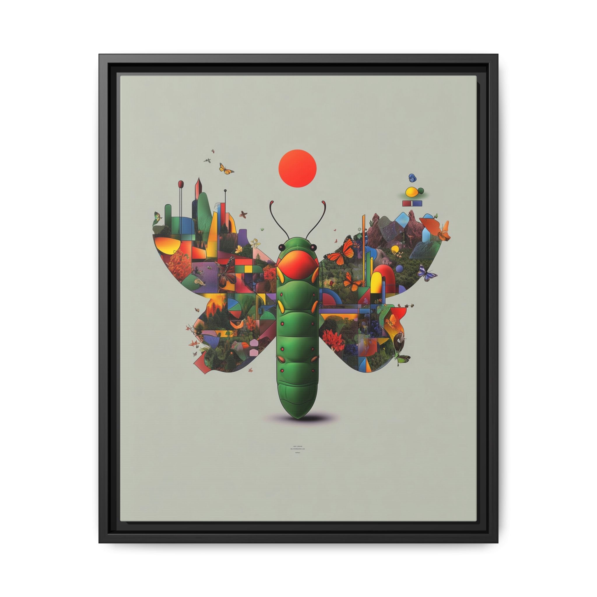 Metamorphosis of Geometry: Digital Nature Mosaic, Surreal Butterfly Landscape   |    Custom Orders Available