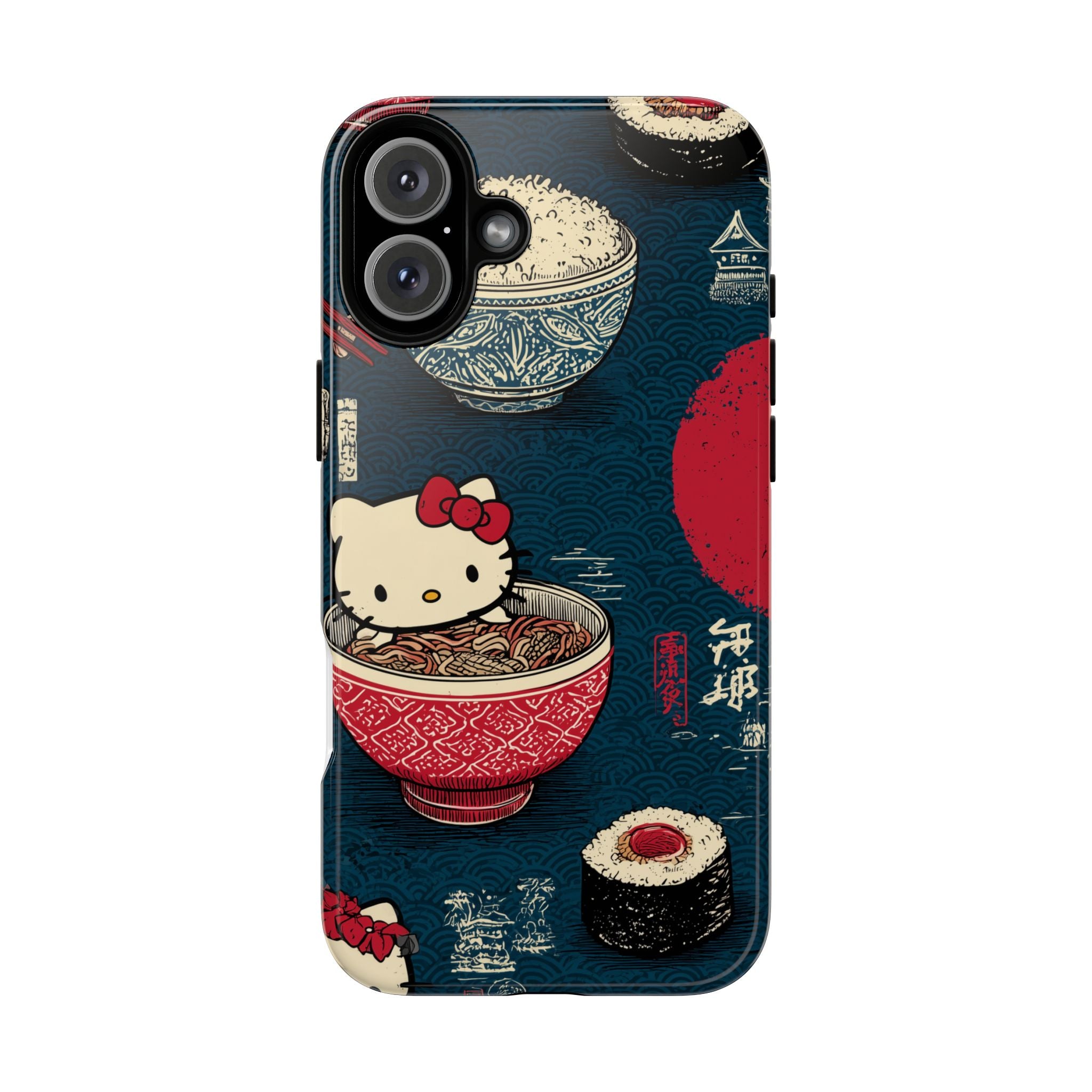 Japanese Kitty Sushi Vibrant Phone Case - Tough Case | Funky, Colorful, Unique Design for Gift, Accessory, Protection, Trendy