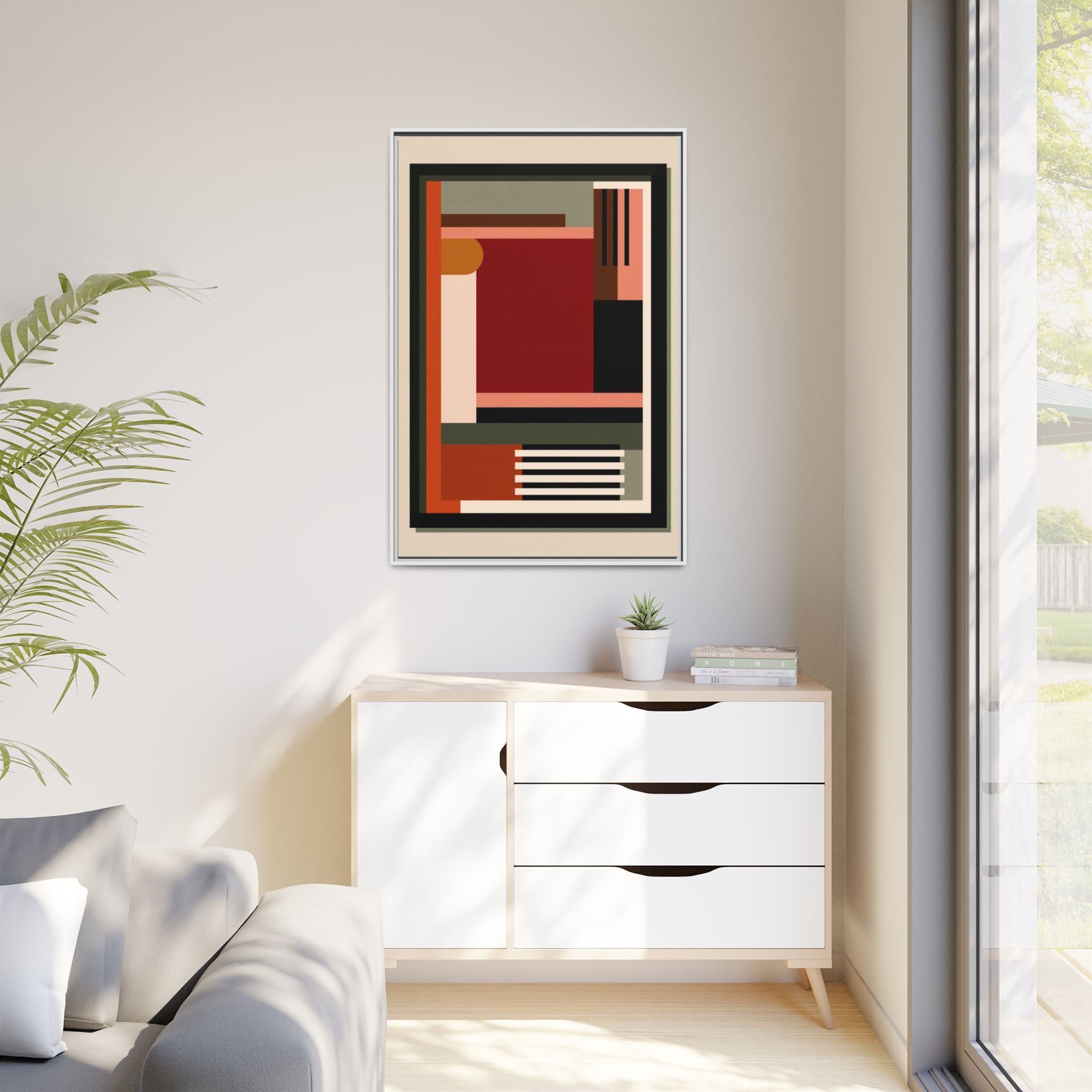 Architectural Geometries: Modern Abstract Composition, Bauhaus-Inspired Design, Geometric Color Blocking   |   Custom Orders Accepted