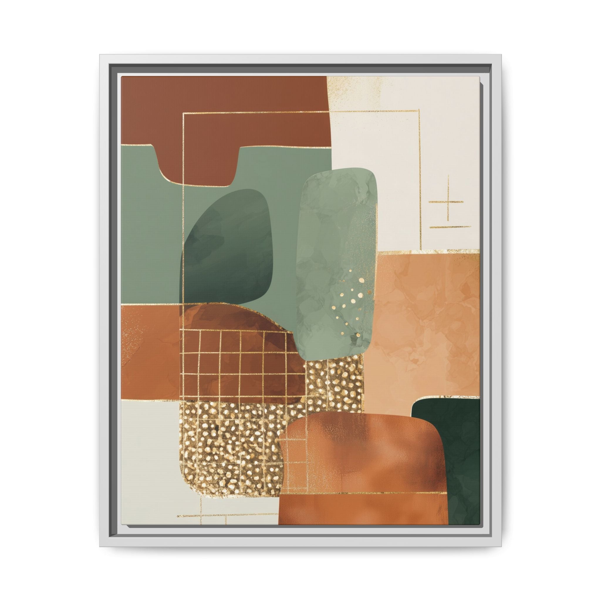 Geometric Harmony: Abstract Minimalist Art, Mid-Century Modern Design, Organic Shapes Composition   |   Custom Orders Accepted