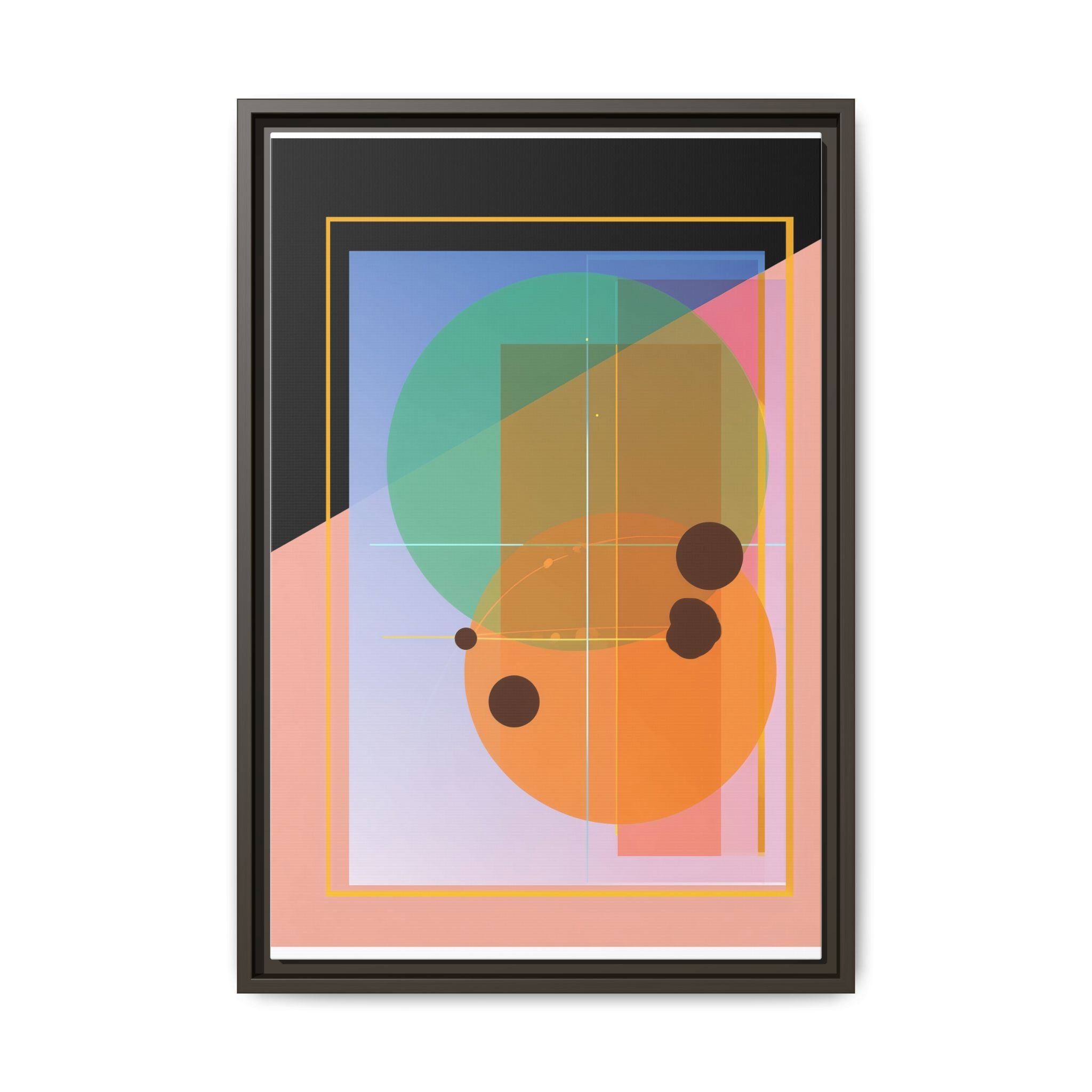 Geometric Harmony: Abstract Composition, Overlapping Shapes, Precision Design   |   Custom Orders Accepted