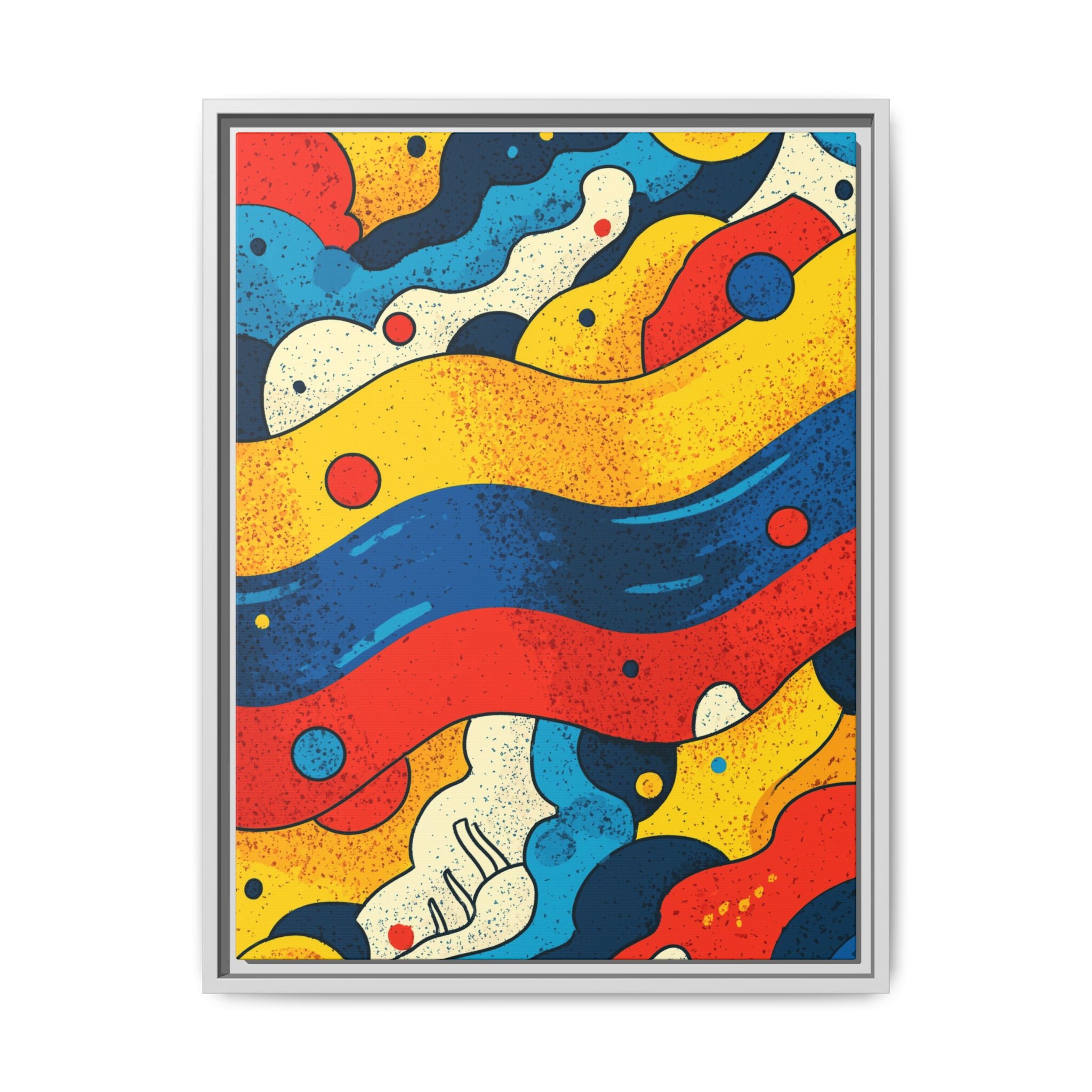 Wave Rhythms: Chromatic Abstraction, Vintage Screen Print Textures, Dynamic Color Composition   |   Custom Orders Accepted