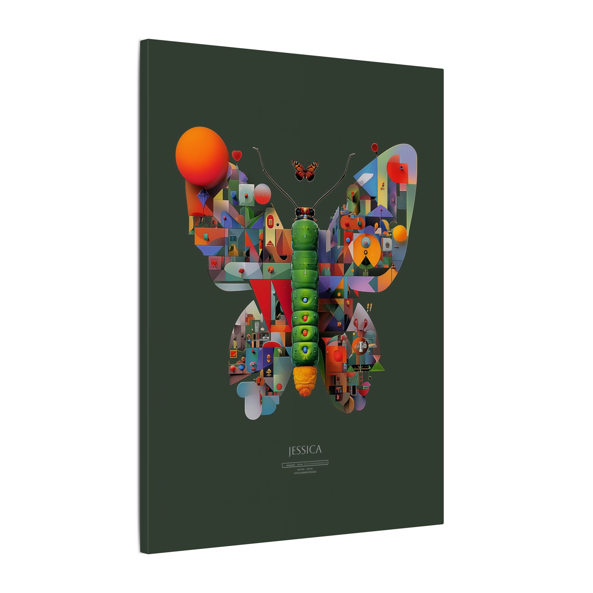 Personalized Print: Digital Butterfly Landscape, Architectural Nature Art   |    Custom Orders Available