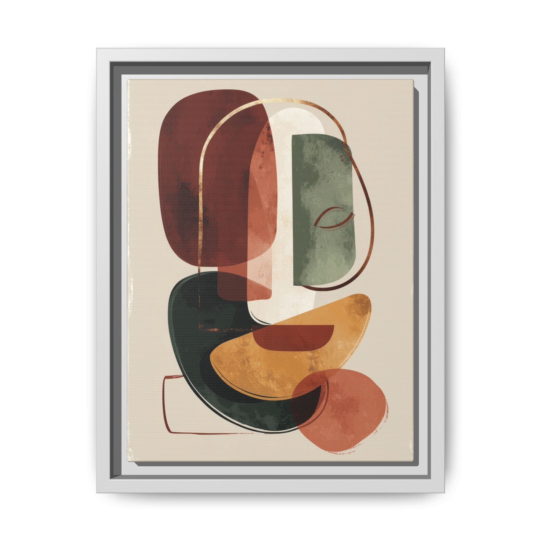 Layered Geometries: Mid-Century Modern Composition, Organic Abstract Design, Translucent Intersecting Shapes   |   Custom Orders Accepted