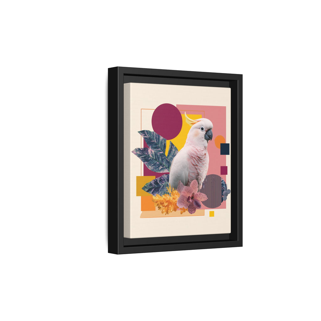 Cockatoo Geometric Framed Print : Tropical Digital Collage, Modern Abstract Design   |  Personalized & Custom Orders Available