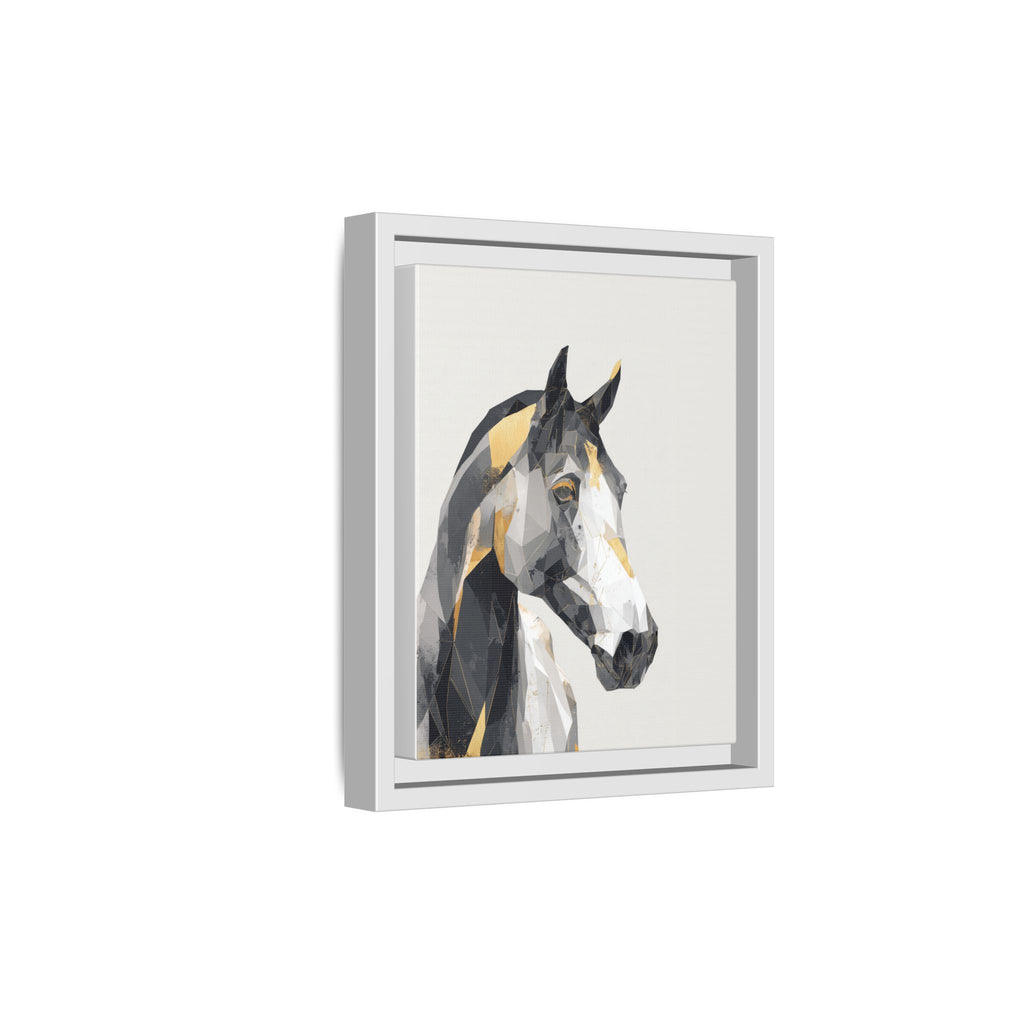 Geometric Equine Framed Print : Polygonal Horse Portrait, Modern Abstract Geometric Art   |  Personalized & Custom Orders Available