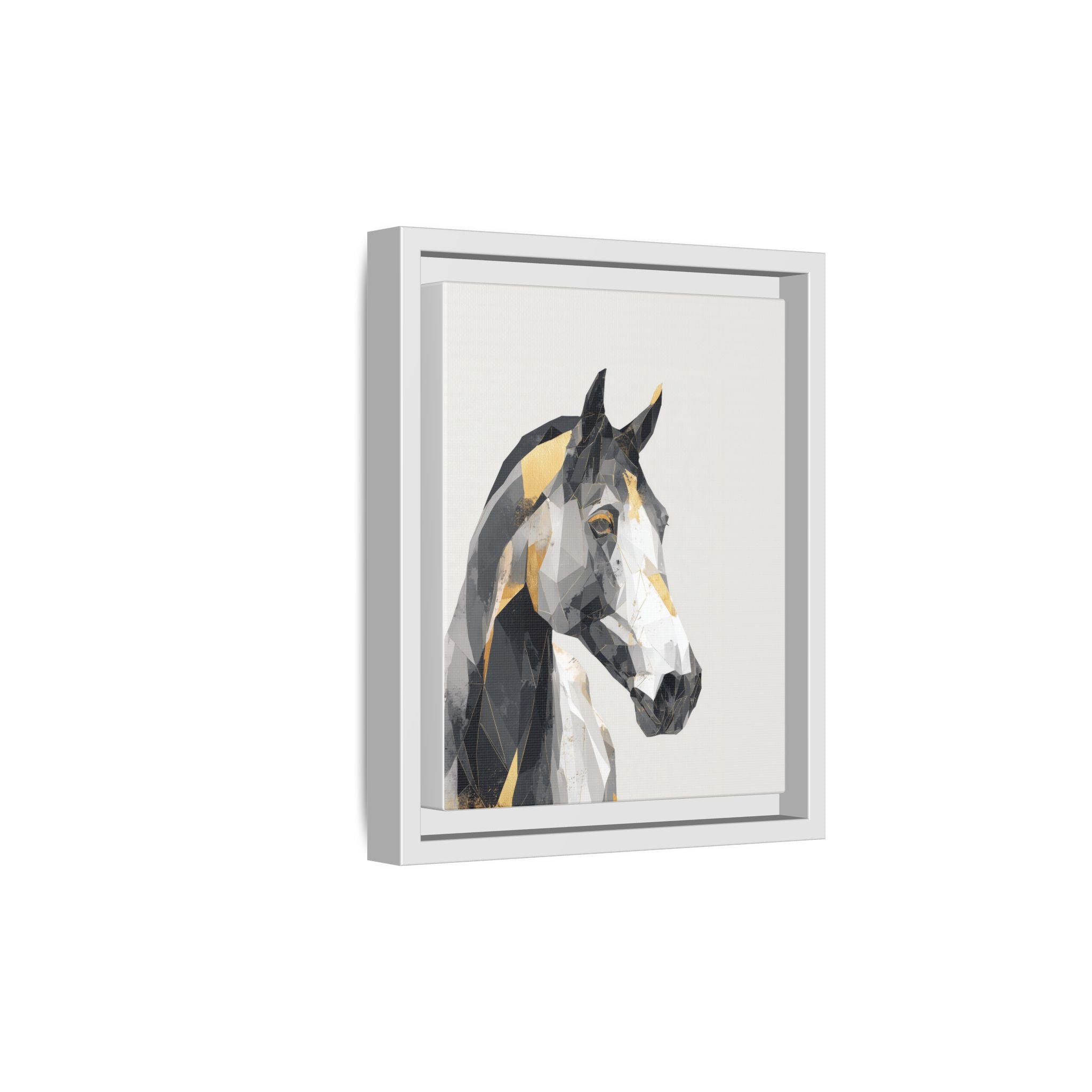 Geometric Equine Framed Print : Polygonal Horse Portrait, Modern Abstract Geometric Art   |  Personalized & Custom Orders Available