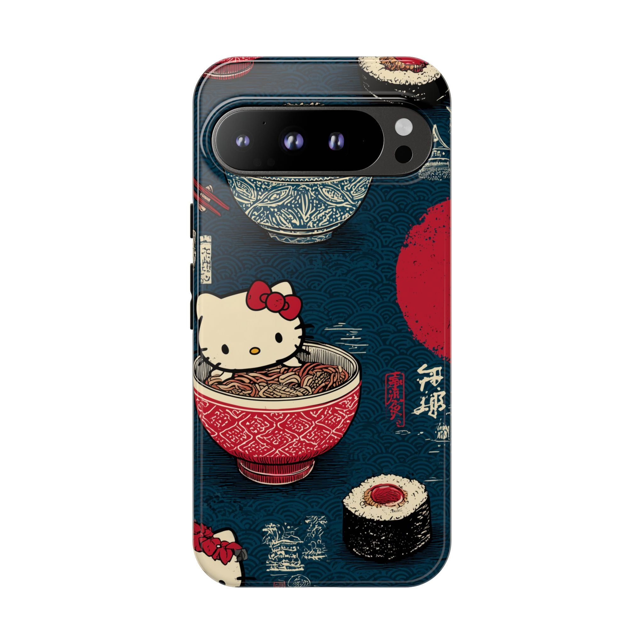 Japanese Kitty Sushi Vibrant Phone Case - Tough Case | Funky, Colorful, Unique Design for Gift, Accessory, Protection, Trendy