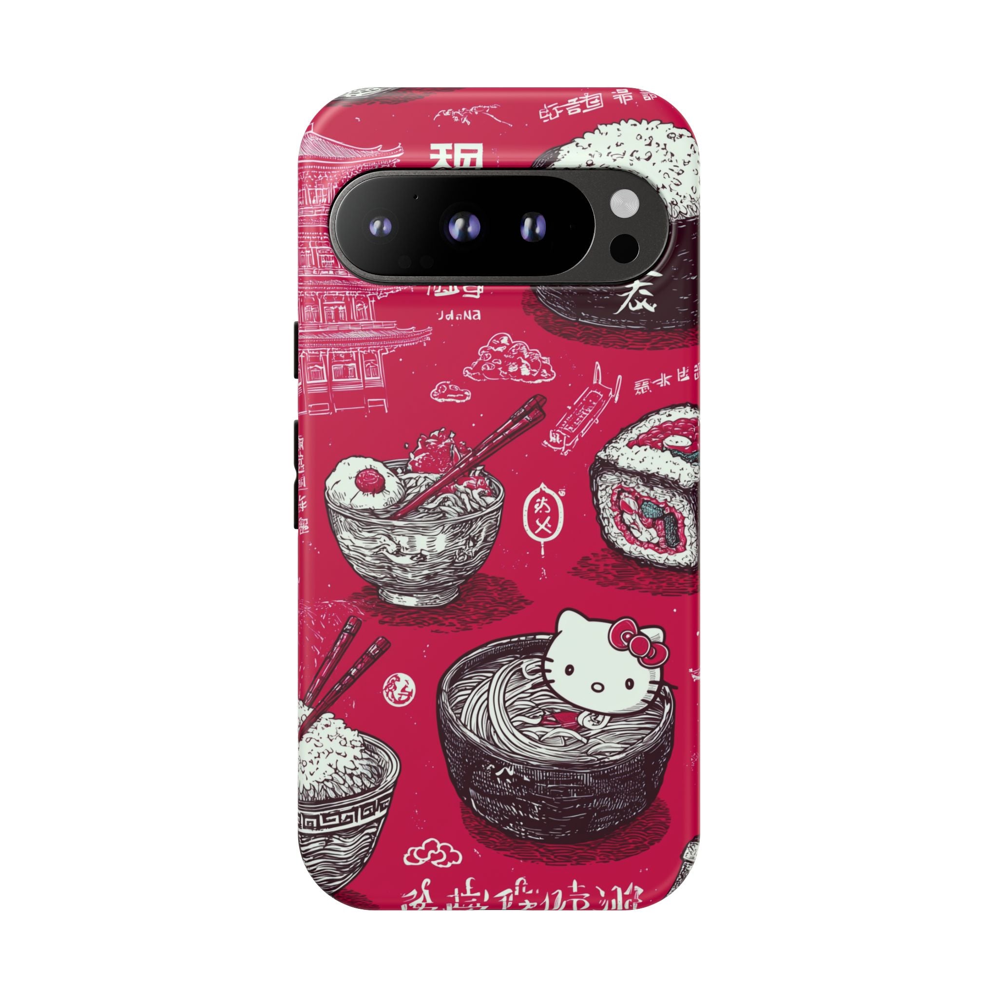 Japanese Kitty Vibrant Phone Case - Tough Case | Funky, Colorful, Unique Design for Personalization, Gift, Accessory, Protection, Trendy