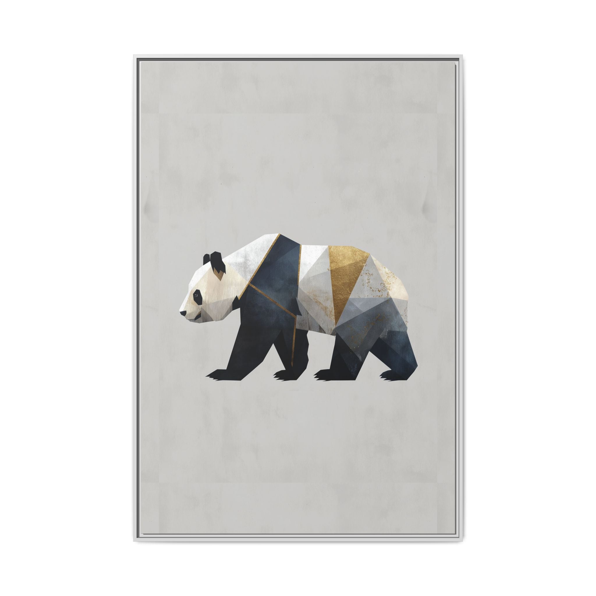 Geometric Panda: Cubist Animal Portrait, Modern Minimalist Art Style   |  Personalized & Custom Orders Available