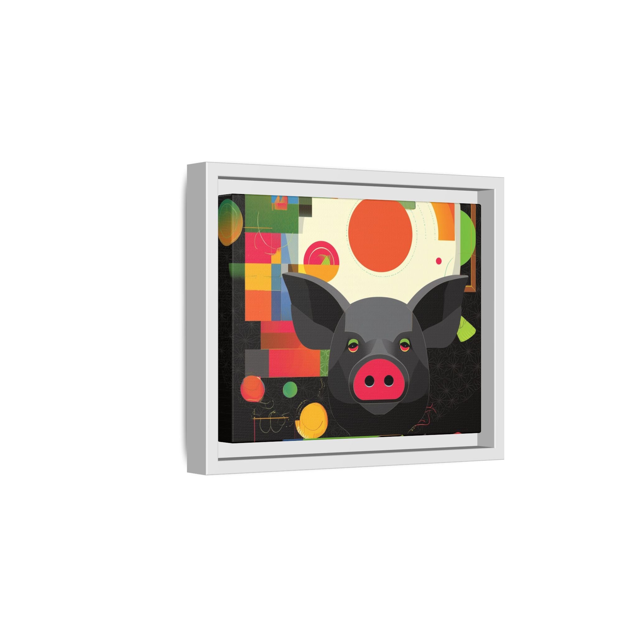 Prismatic Pig: Geometric Abstract Design, Digital Graphic Art Illustration   |    Custom Orders Available
