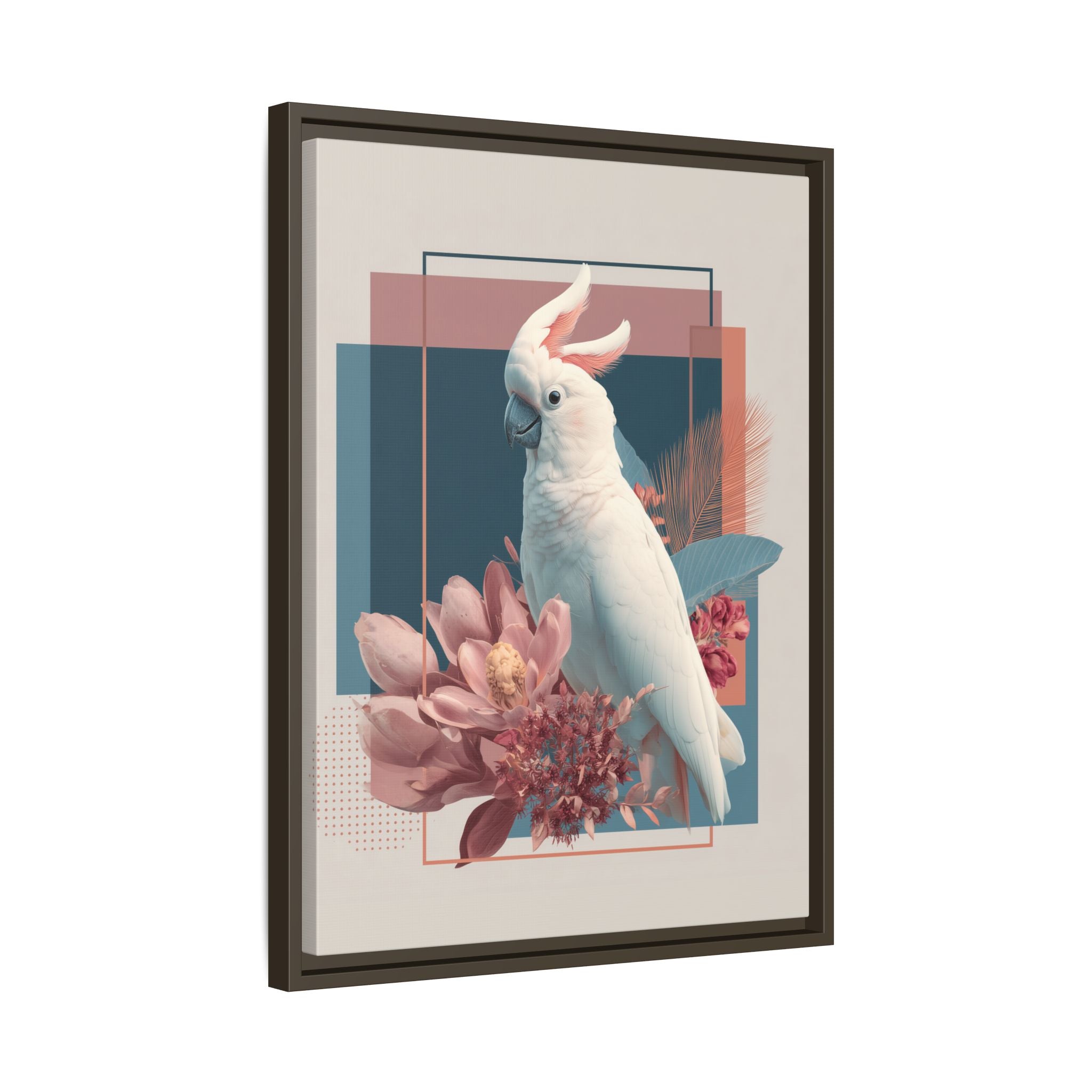 Ethereal Cockatoo: Geometric Wildlife Art, Digital Nature Portrait   |    Custom Orders Available
