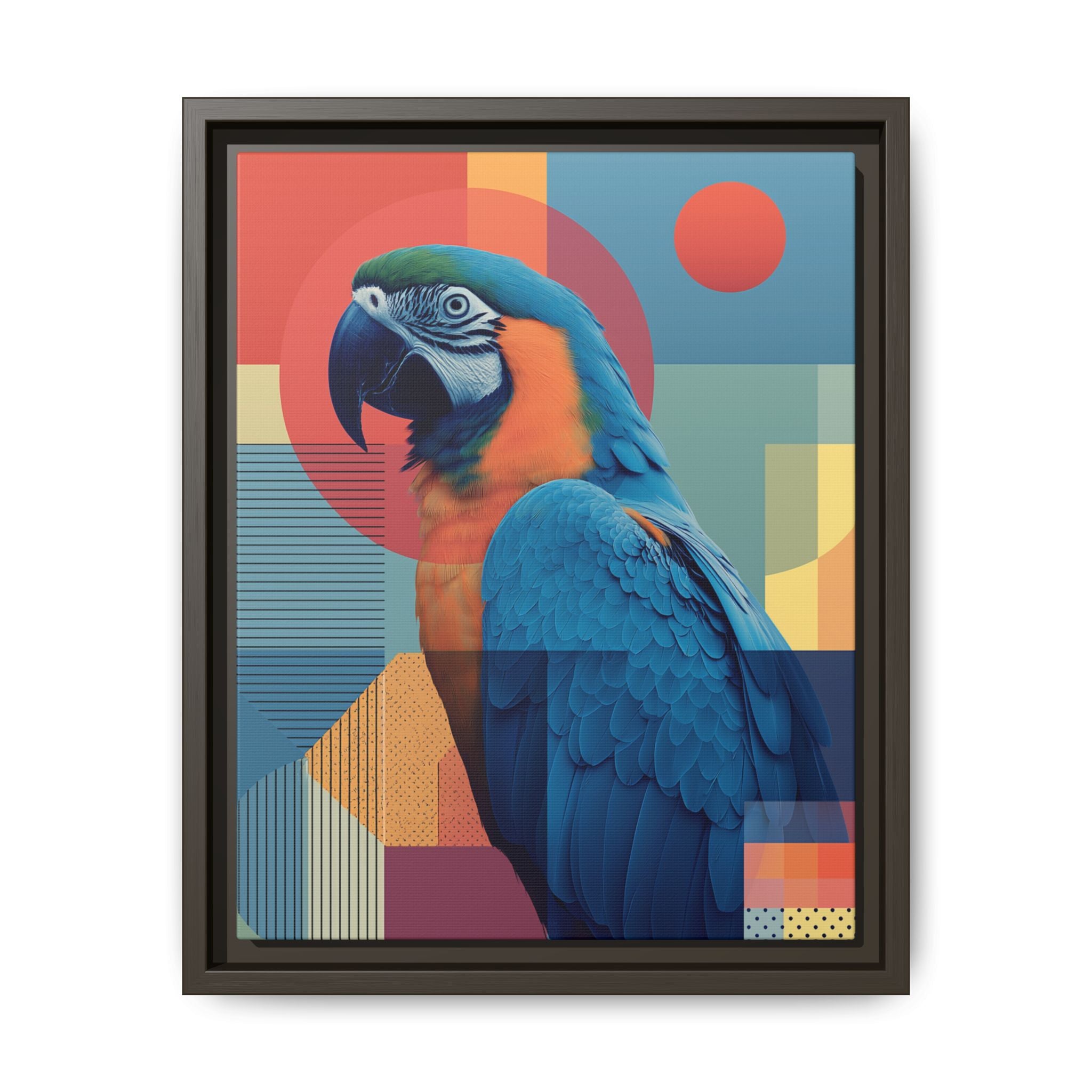 Geometric Macaw: Prismatic Wildlife Fusion, Modern Abstract Composition   |    Custom Orders Available