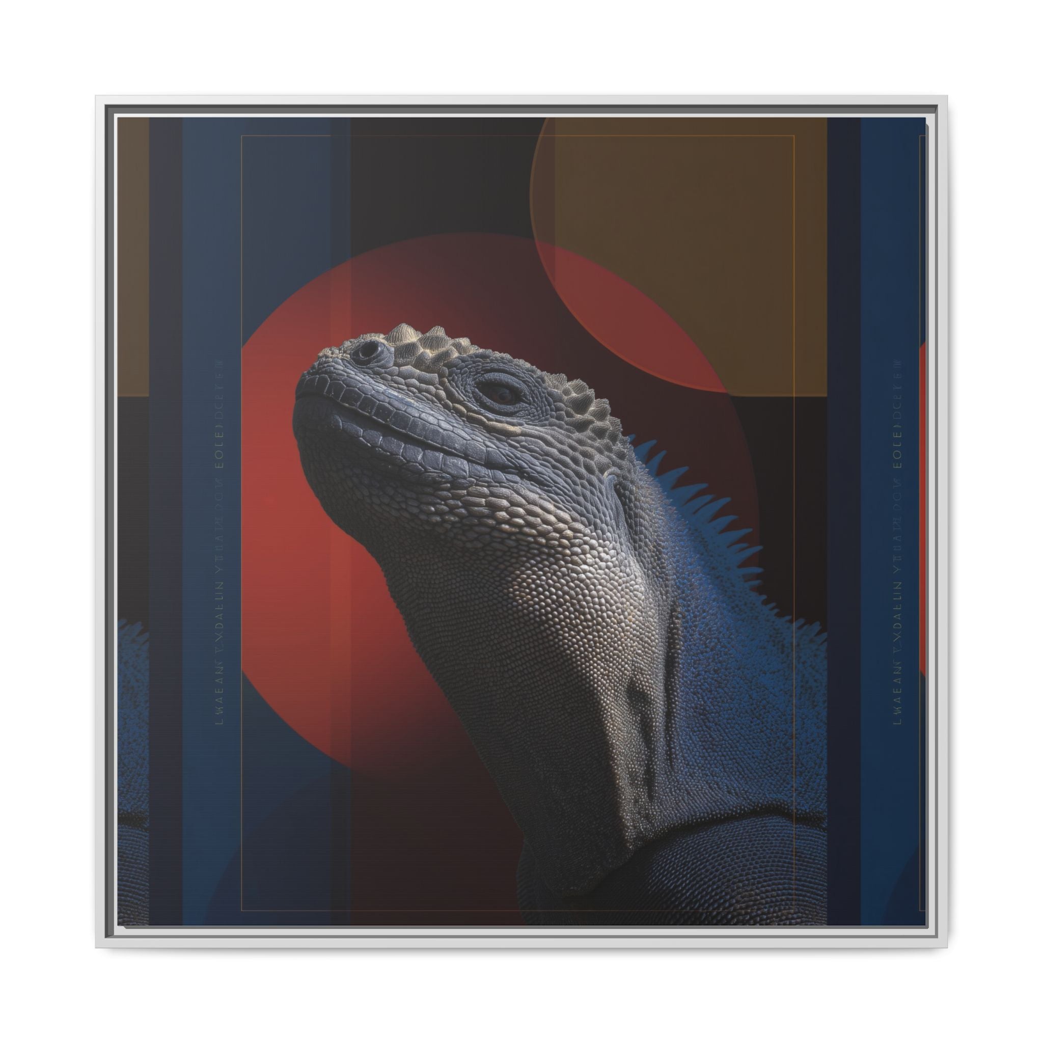 Scales of Antiquity: Prehistoric Reptilian Portrait, Abstract Geometric Composition   |    Custom Orders Available