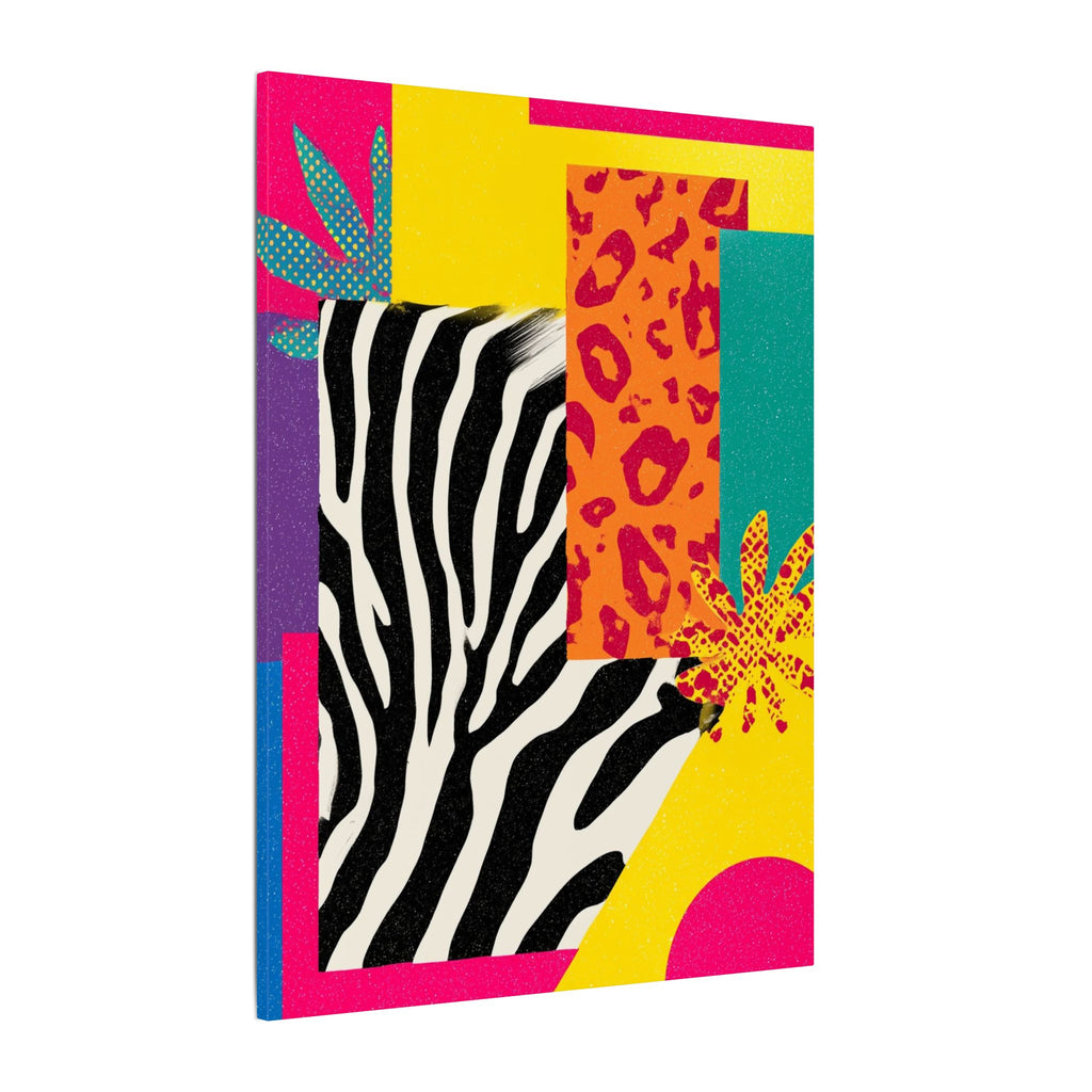 Copy of Pop Geometry: Zebra Leopard Fusion, Geometric Color Block, Modern Abstract Design   |   Custom Orders Accepted